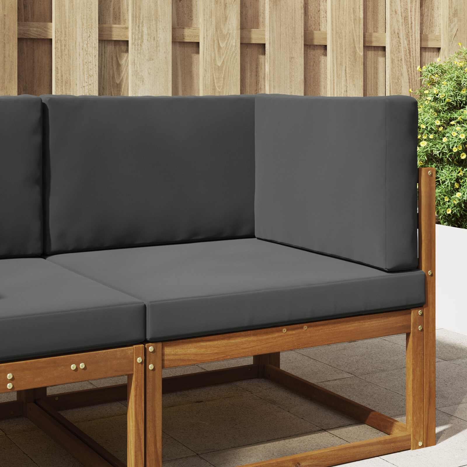 vidaXL Възглавница за диван на открито Полиестер Антрацит 80 x 80 cm