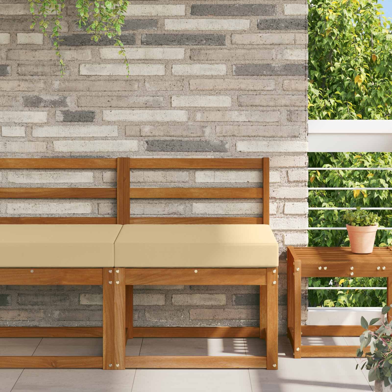 vidaXL Възглавница за диван на открито Полиестер Бежово 60 x 60 cm