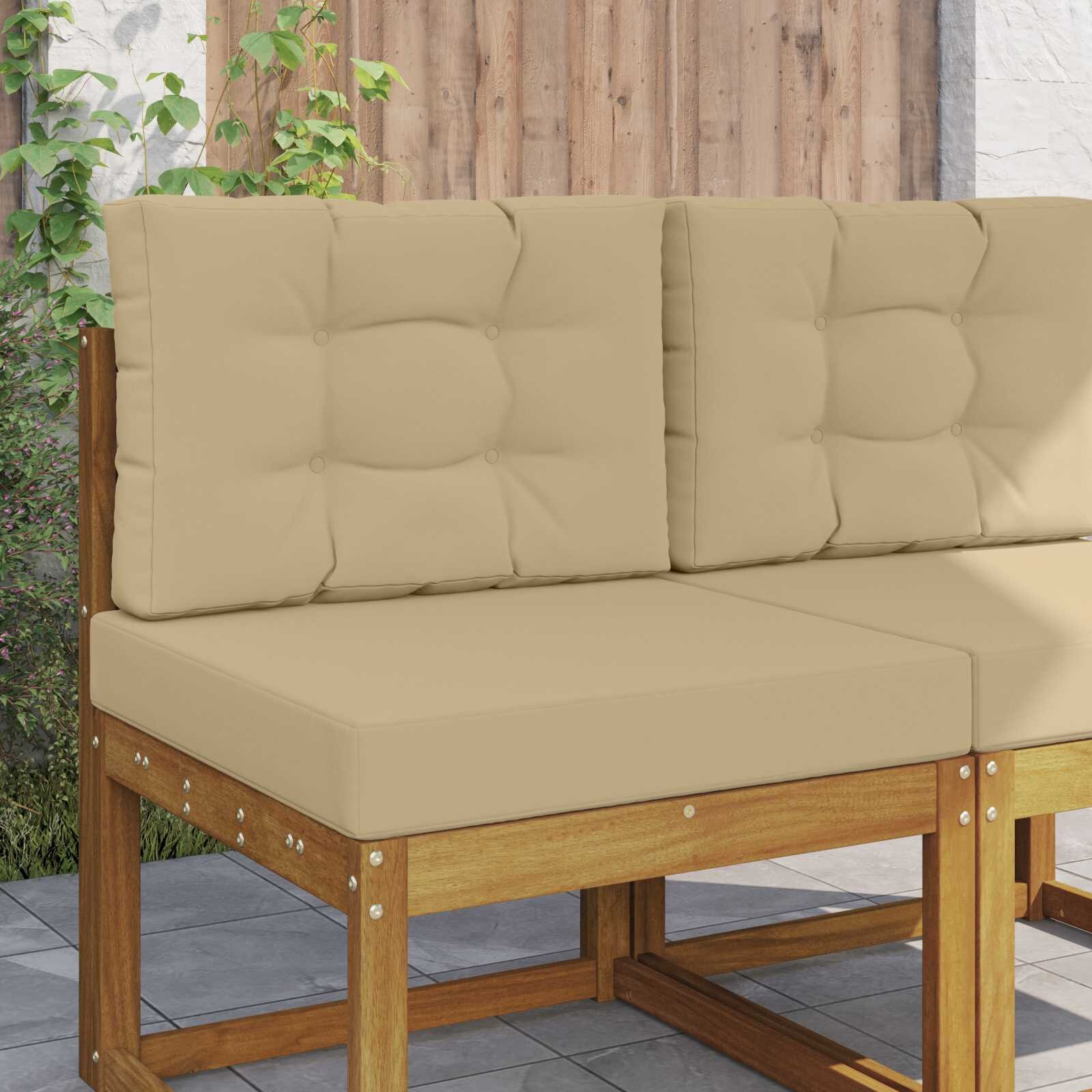 vidaXL Възглавница за диван на открито Полиестер Бежово 60 x 60 cm