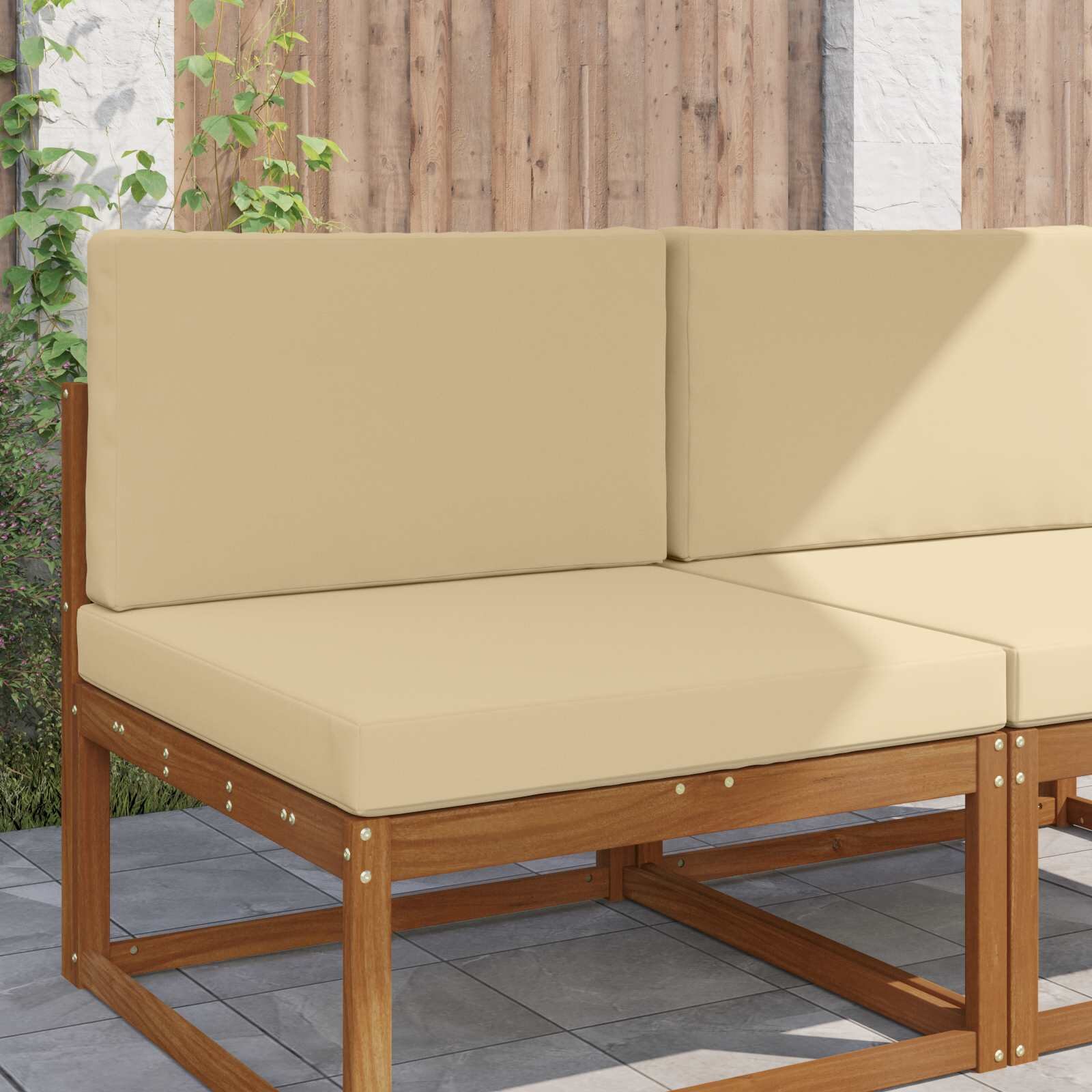 vidaXL Възглавница за диван на открито Полиестер Бежово 80 x 80 cm