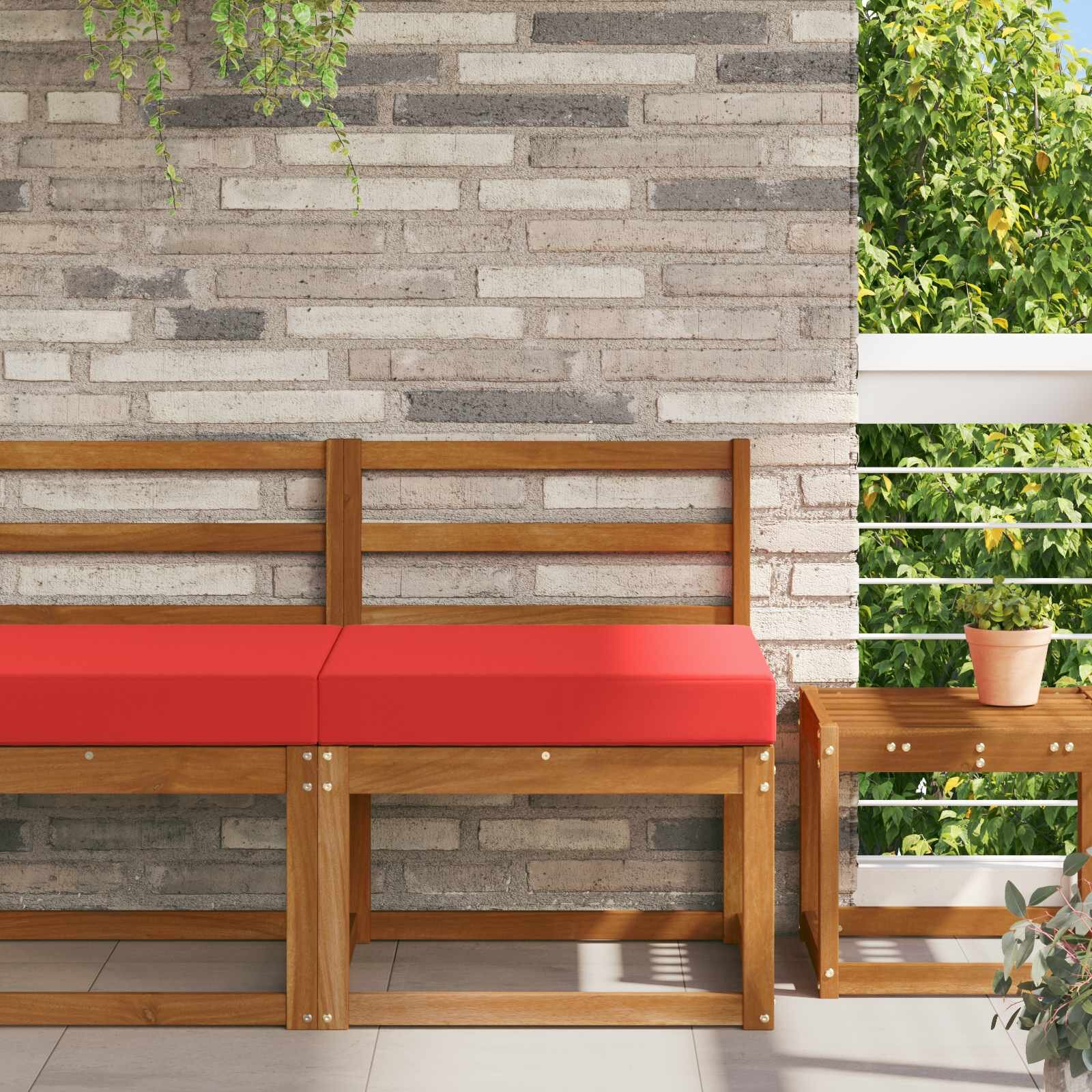 vidaXL Възглавница за диван на открито Полиестер Червено 60 x 60 cm