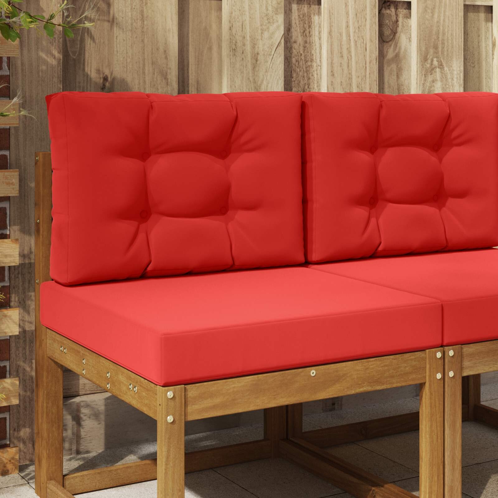 vidaXL Възглавница за диван на открито Полиестер Червено 60 x 60 cm