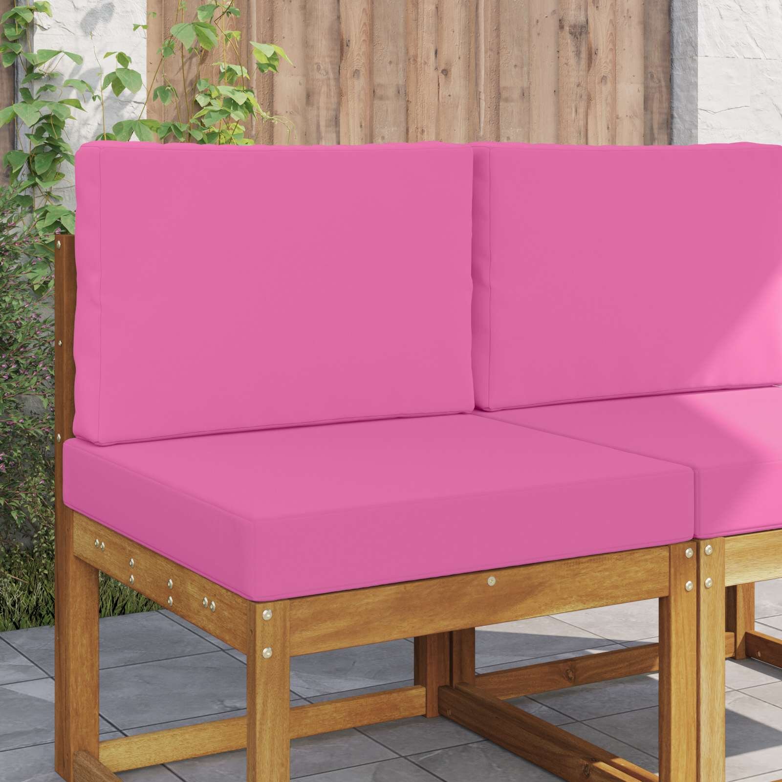 vidaXL Възглавница за диван на открито Полиестер Розово 60 x 60 cm