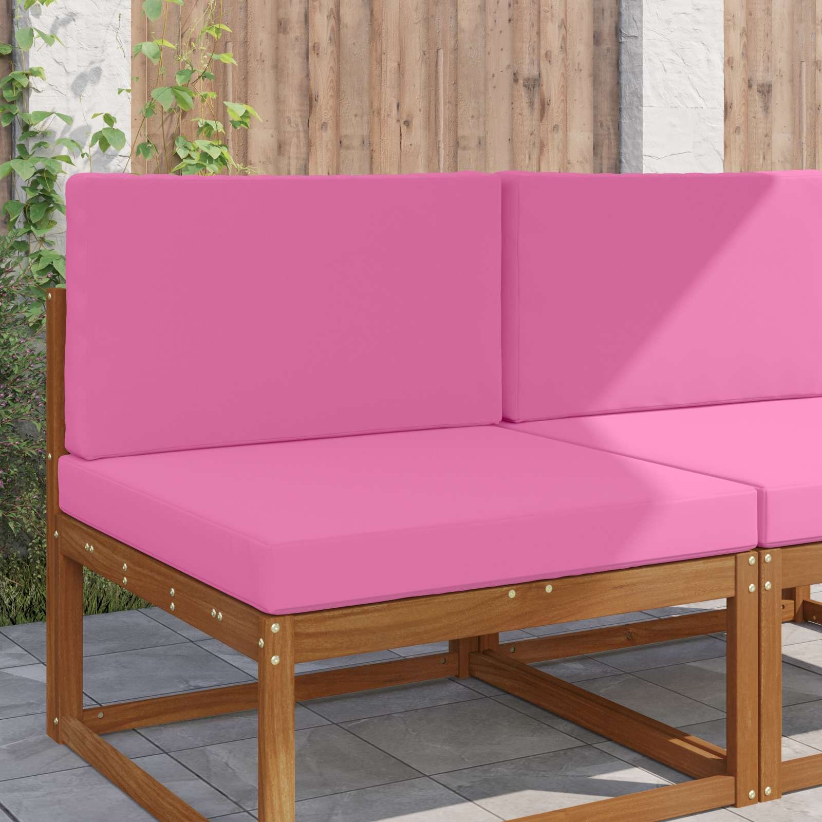 vidaXL Възглавница за диван на открито Полиестер Розово 80 x 80 cm