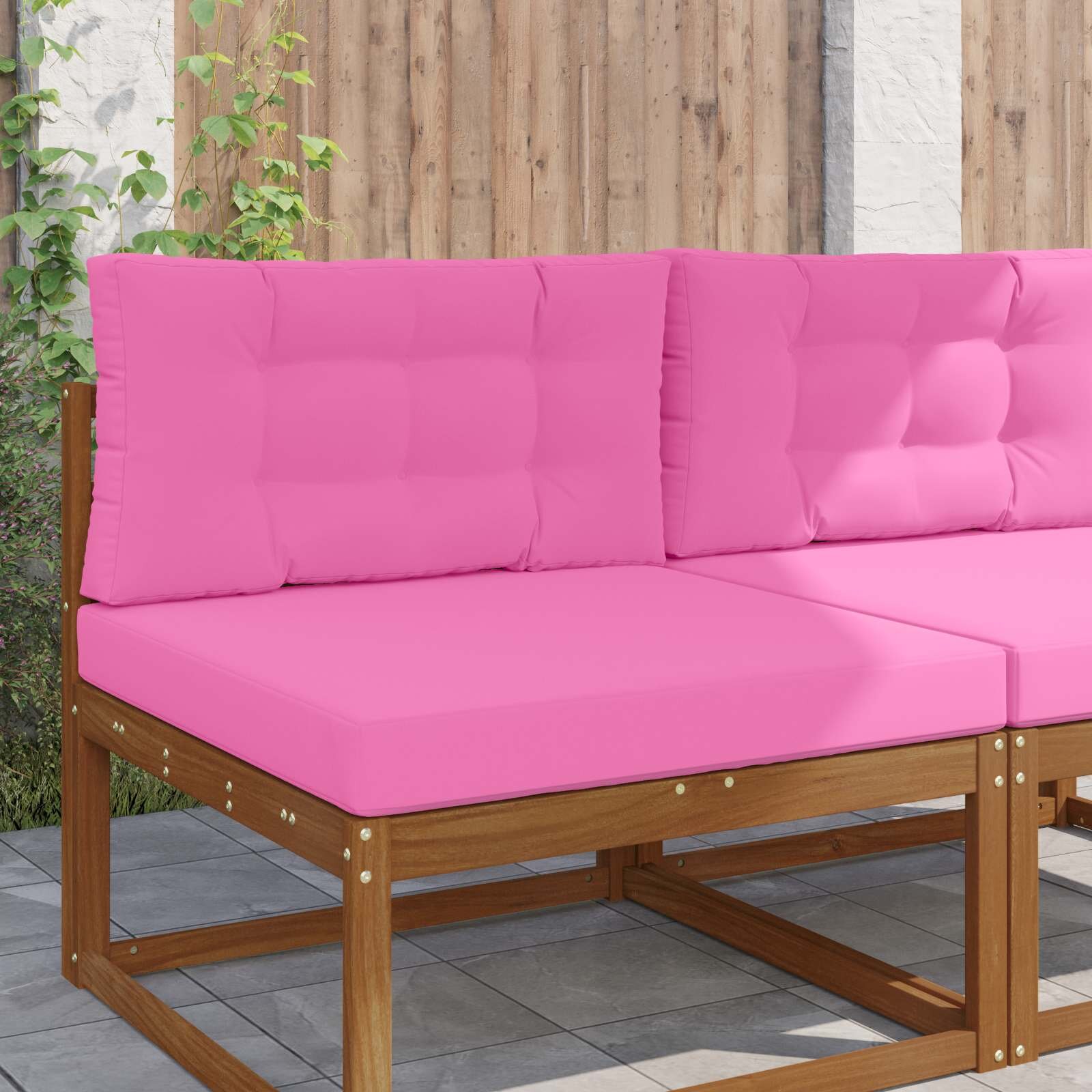 vidaXL Възглавница за диван на открито Полиестер Розово 80 x 80 cm