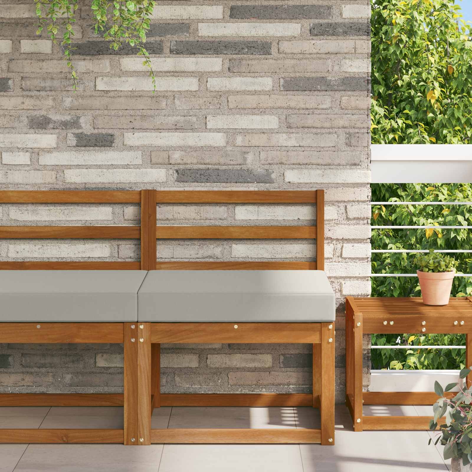 vidaXL Възглавница за диван на открито Полиестер Сиво 60 x 60 cm