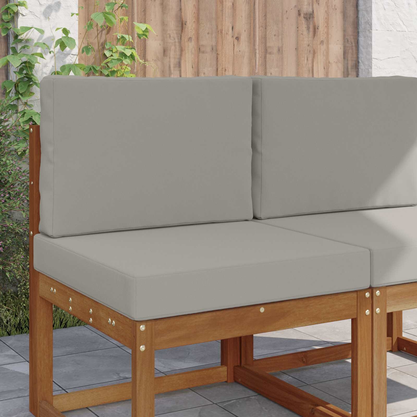 vidaXL Възглавница за диван на открито Полиестер Сиво 60 x 60 cm
