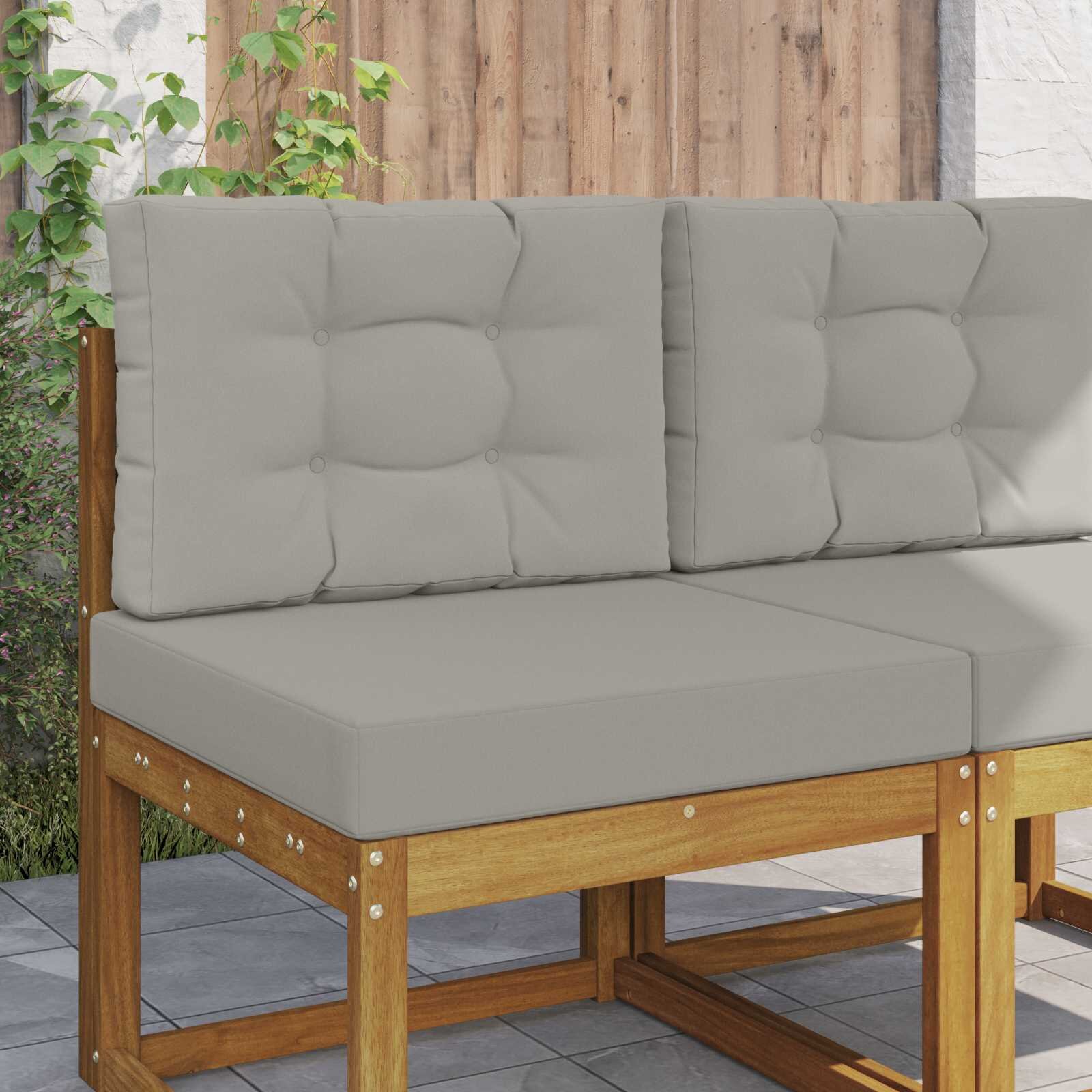 vidaXL Възглавница за диван на открито Полиестер Сиво 60 x 60 cm