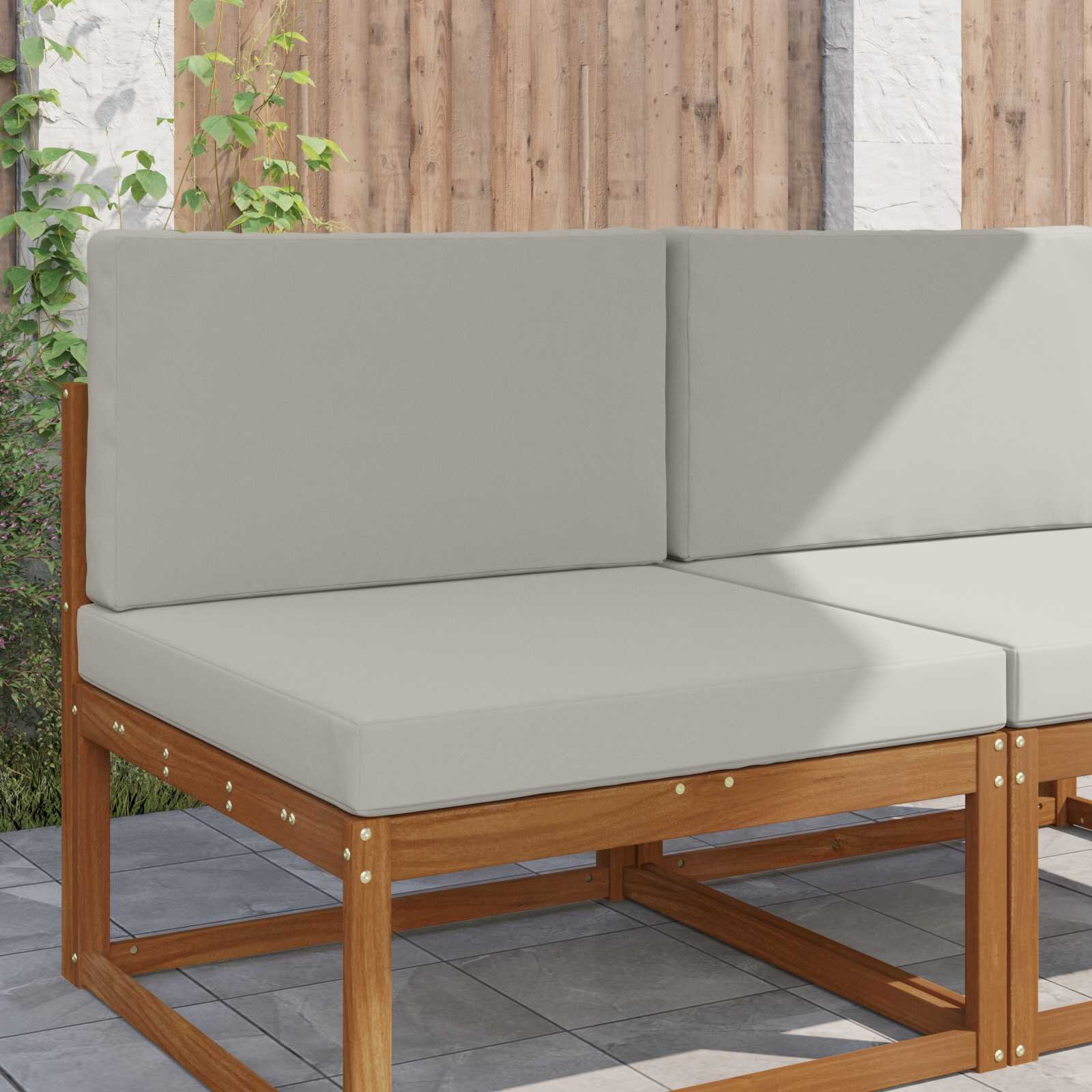 vidaXL Възглавница за диван на открито Полиестер Сиво 80 x 80 cm