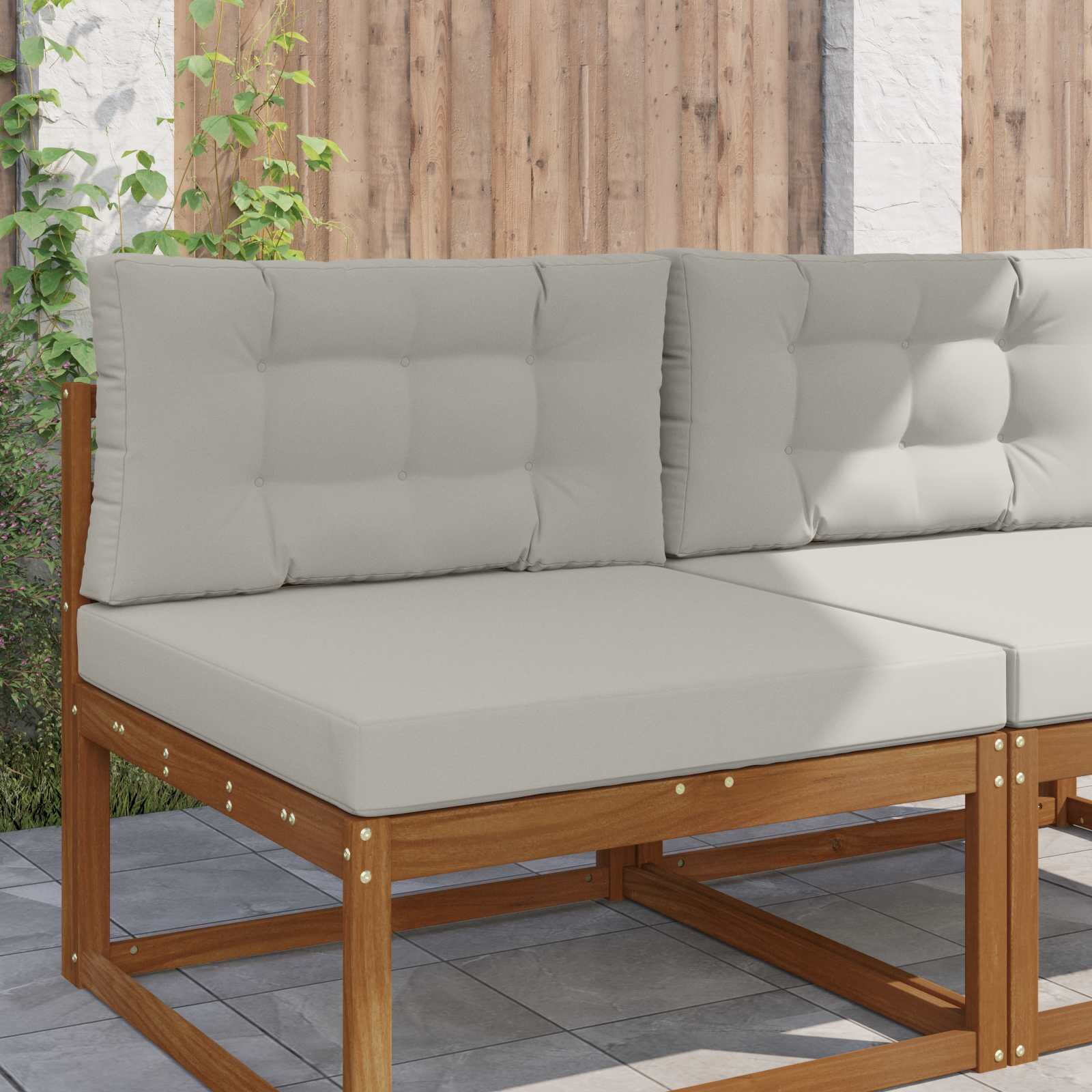 vidaXL Възглавница за диван на открито Полиестер Сиво 80 x 80 cm