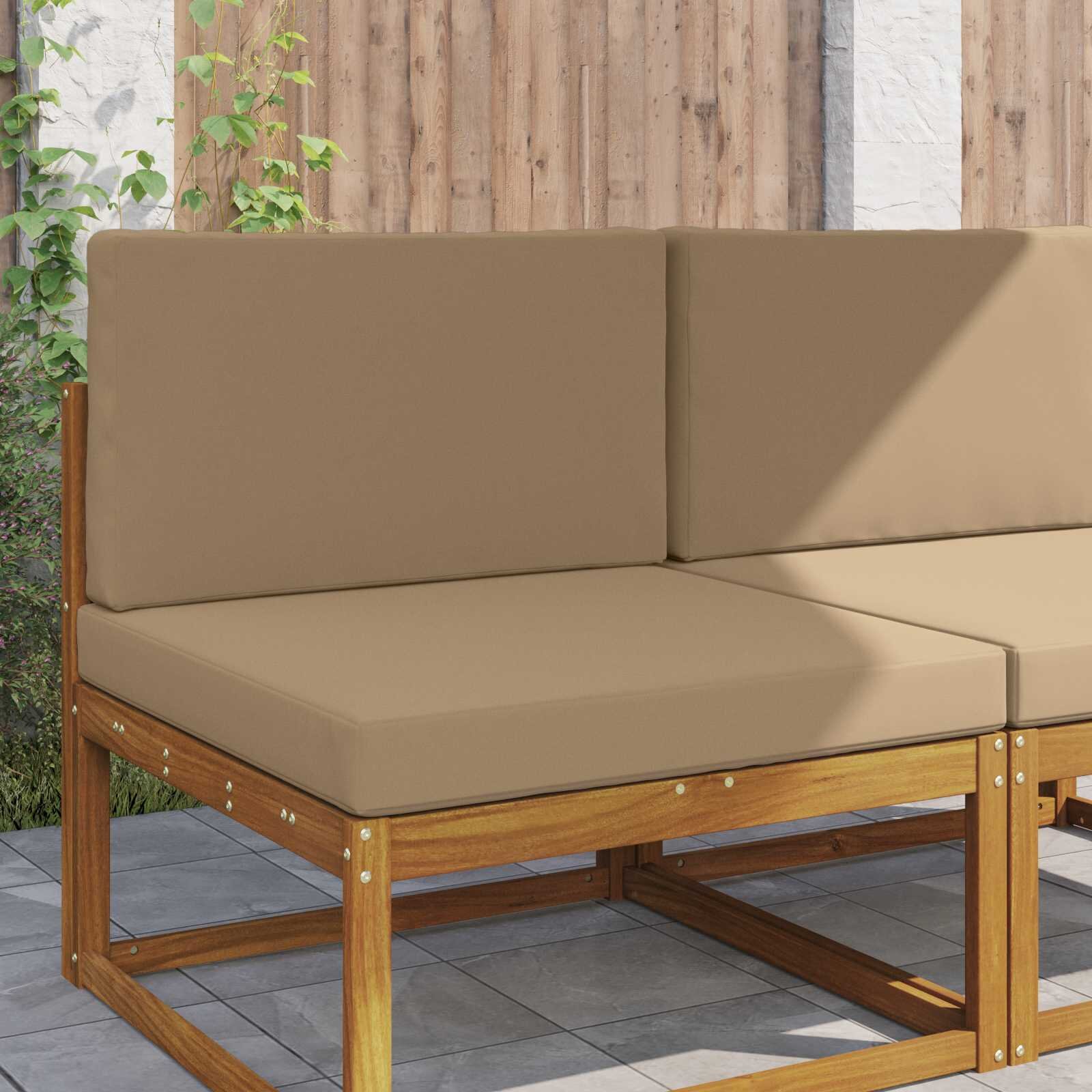vidaXL Възглавница за диван на открито Полиестер Таупе 80 x 80 cm
