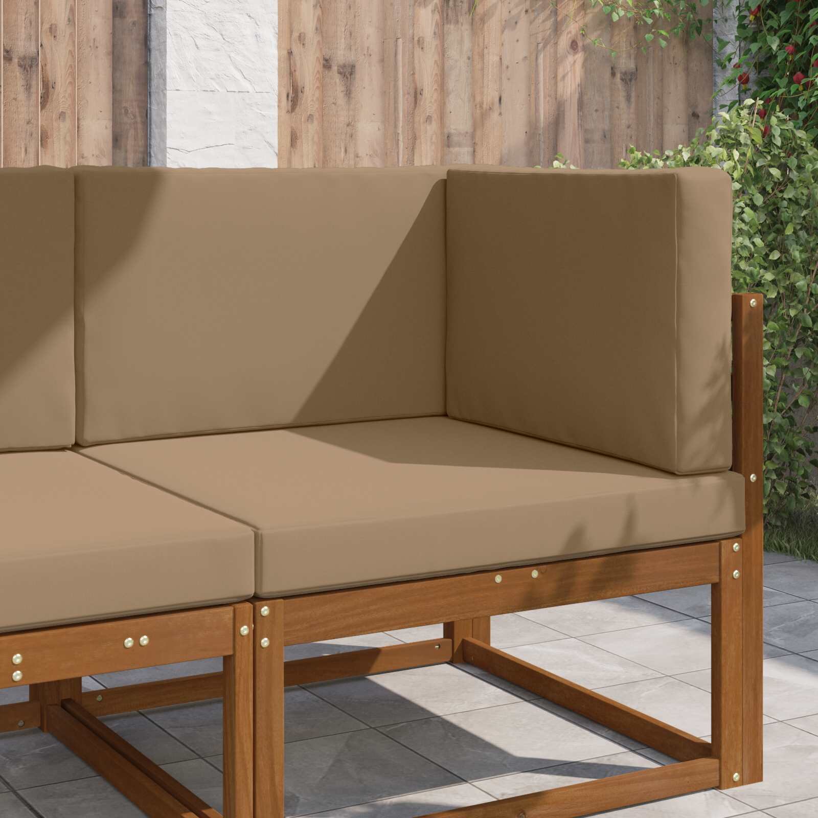 vidaXL Възглавница за диван на открито Полиестер Таупе 80 x 80 cm