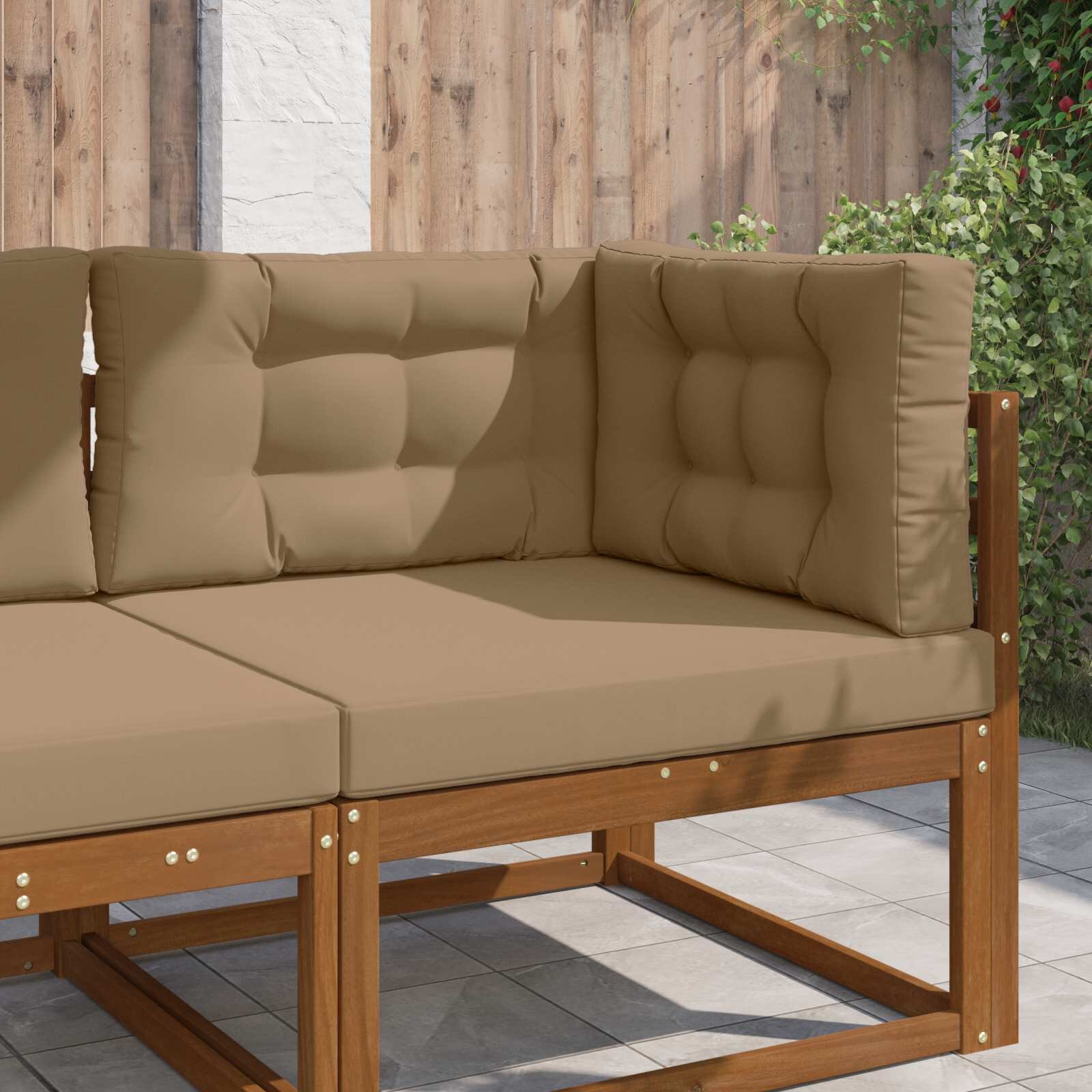 vidaXL Възглавница за диван на открито Полиестер Таупе 80 x 80 cm