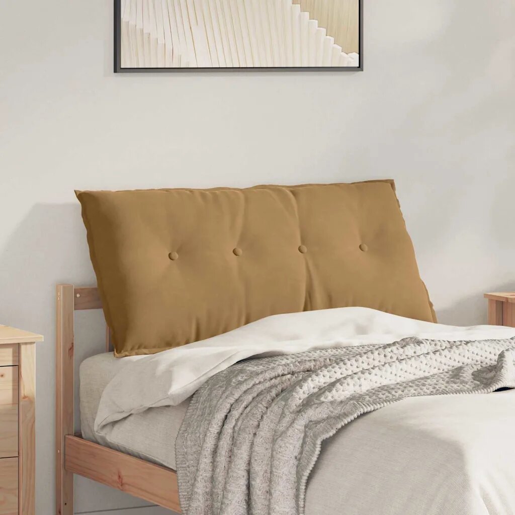 vidaXL Възглавница за гръб Кафяво 100 x 50 cm Кордюрова тъкан