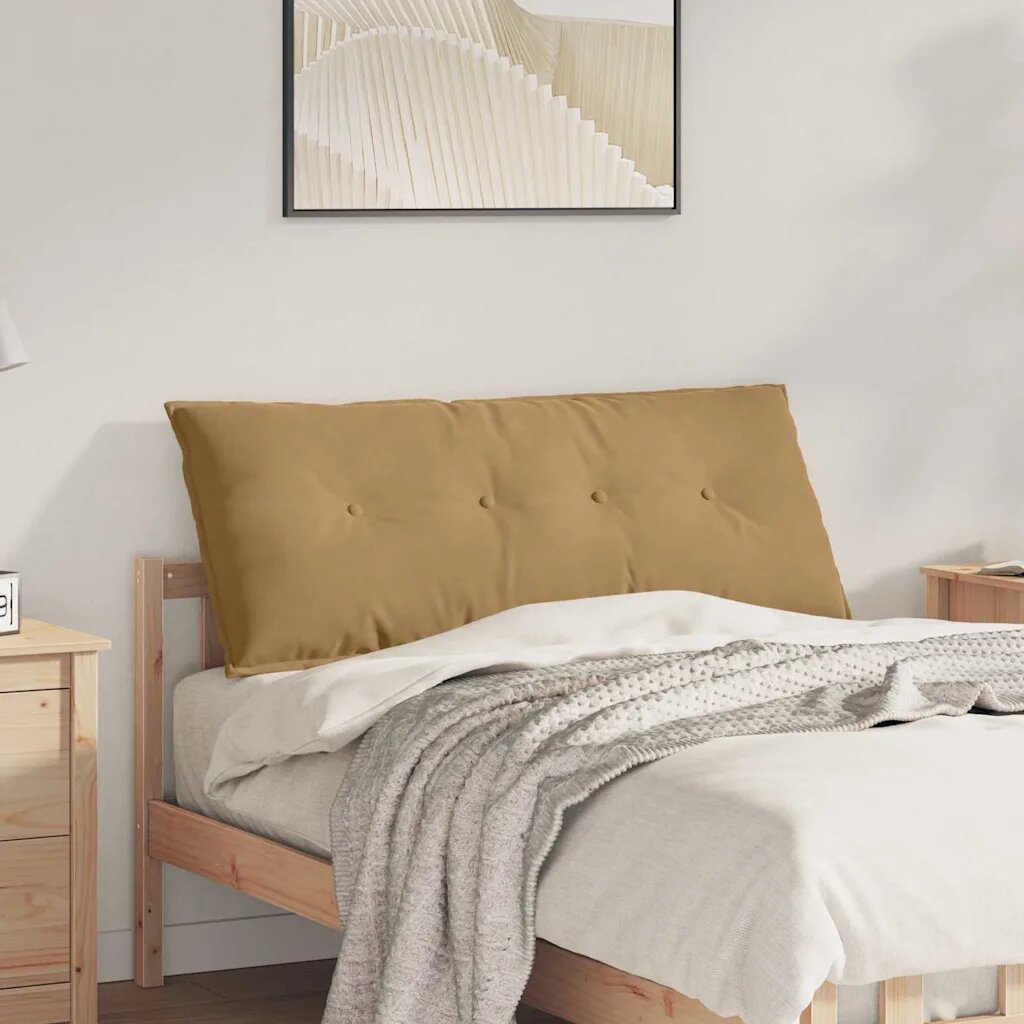 vidaXL Възглавница за гръб Кафяво 120 x 50 cm Кордюрова тъкан