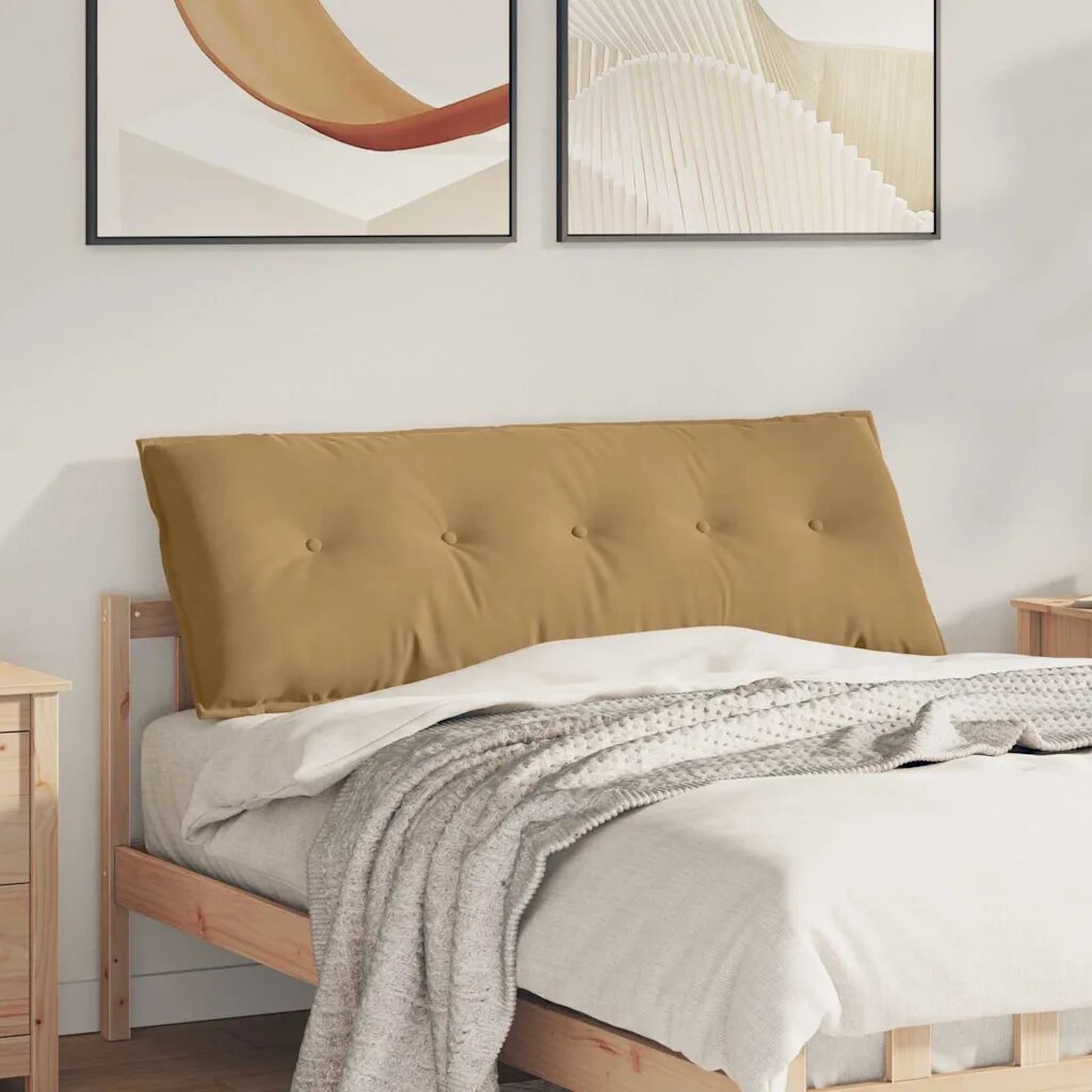 vidaXL Възглавница за гръб Кафяво 140 x 50 cm Кордюрова тъкан