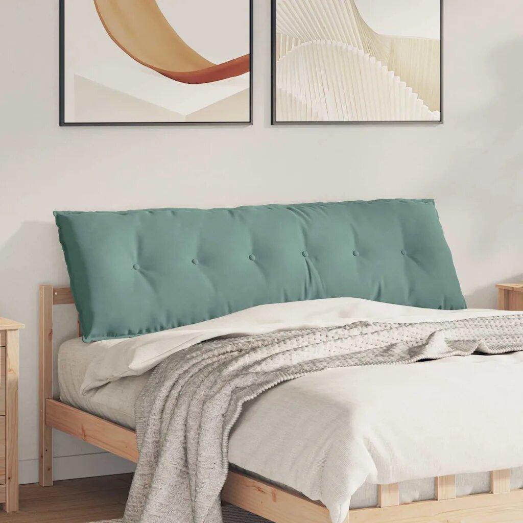 vidaXL Възглавница за гръб Морско зелено 160 x 50 cm Кордюрова тъкан