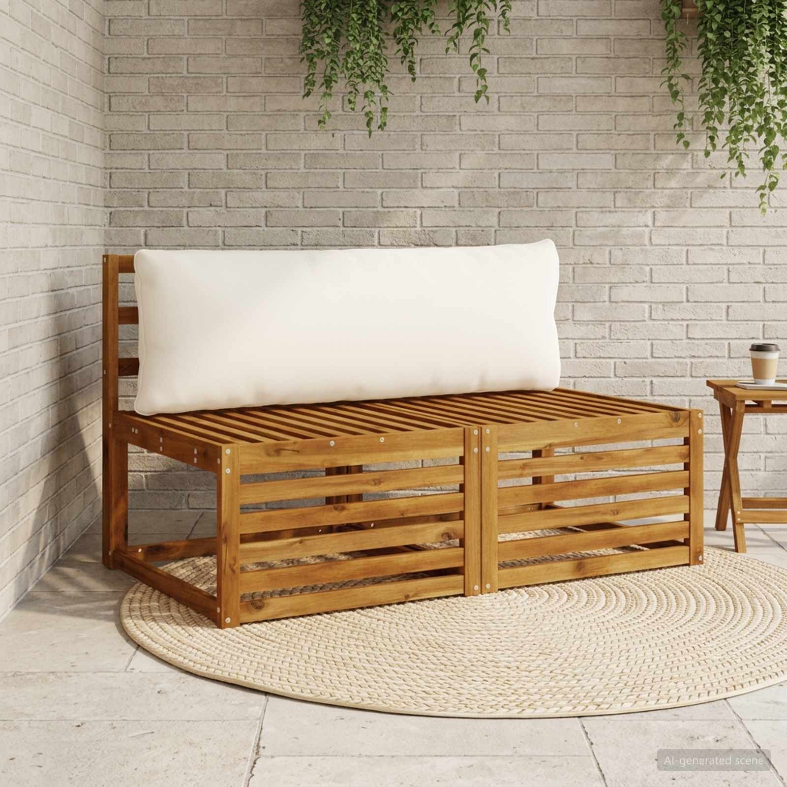 vidaXL Възглавница за гръб PUTTEN 100% полиестер Бяло 120 x 40 x 15 см