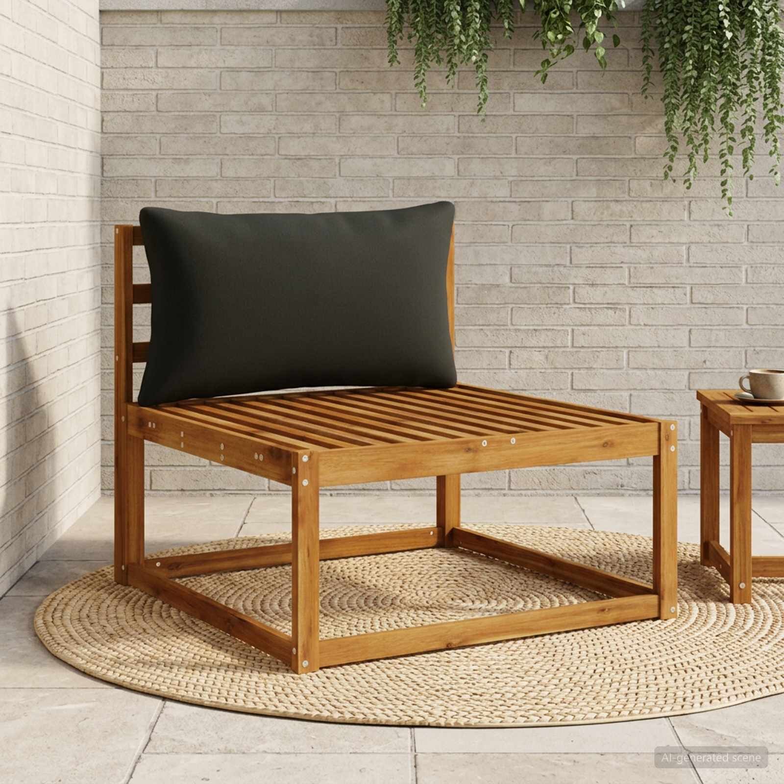 vidaXL Възглавница за гръб PUTTEN 100% полиестер Черно 70 x 40 x 15 см