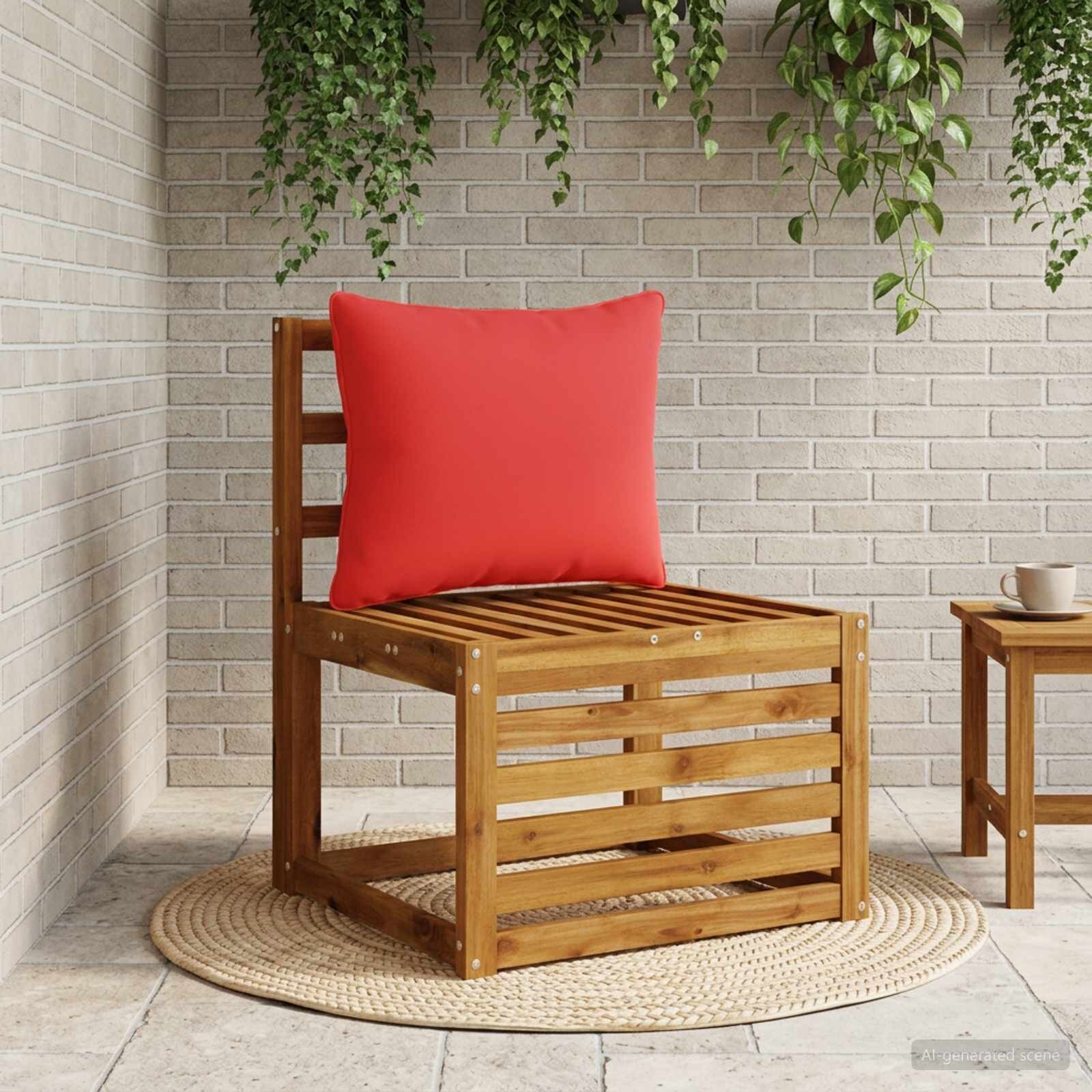 vidaXL Възглавница за гръб PUTTEN 100% полиестер Червено