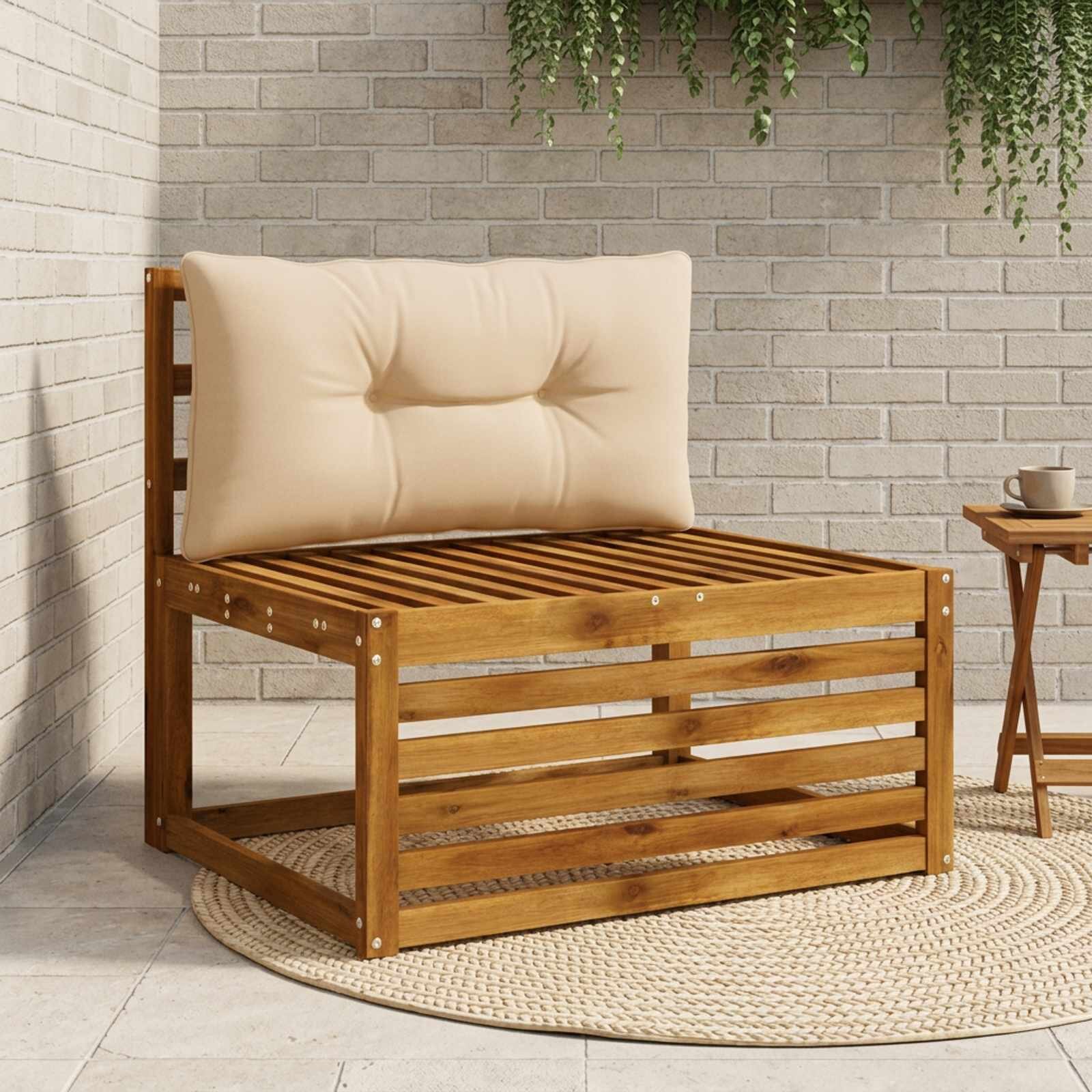 vidaXL Възглавница за гръб PUTTEN 100% полиестер Пясък 70 x 40 x 10 cm