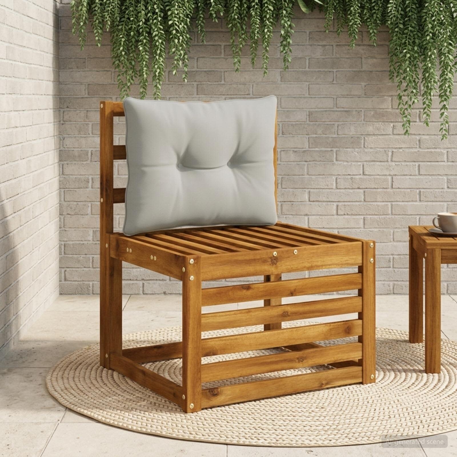 vidaXL Възглавница за гръб PUTTEN 100% полиестер Сиво 60 x 40 x 10 см