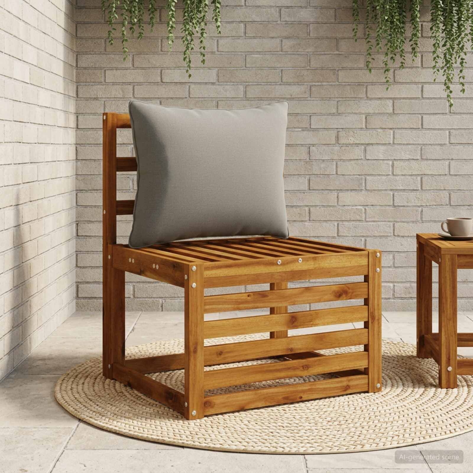 vidaXL Възглавница за гръб PUTTEN 100% полиестер Сиво 60 x 40 x 15 см