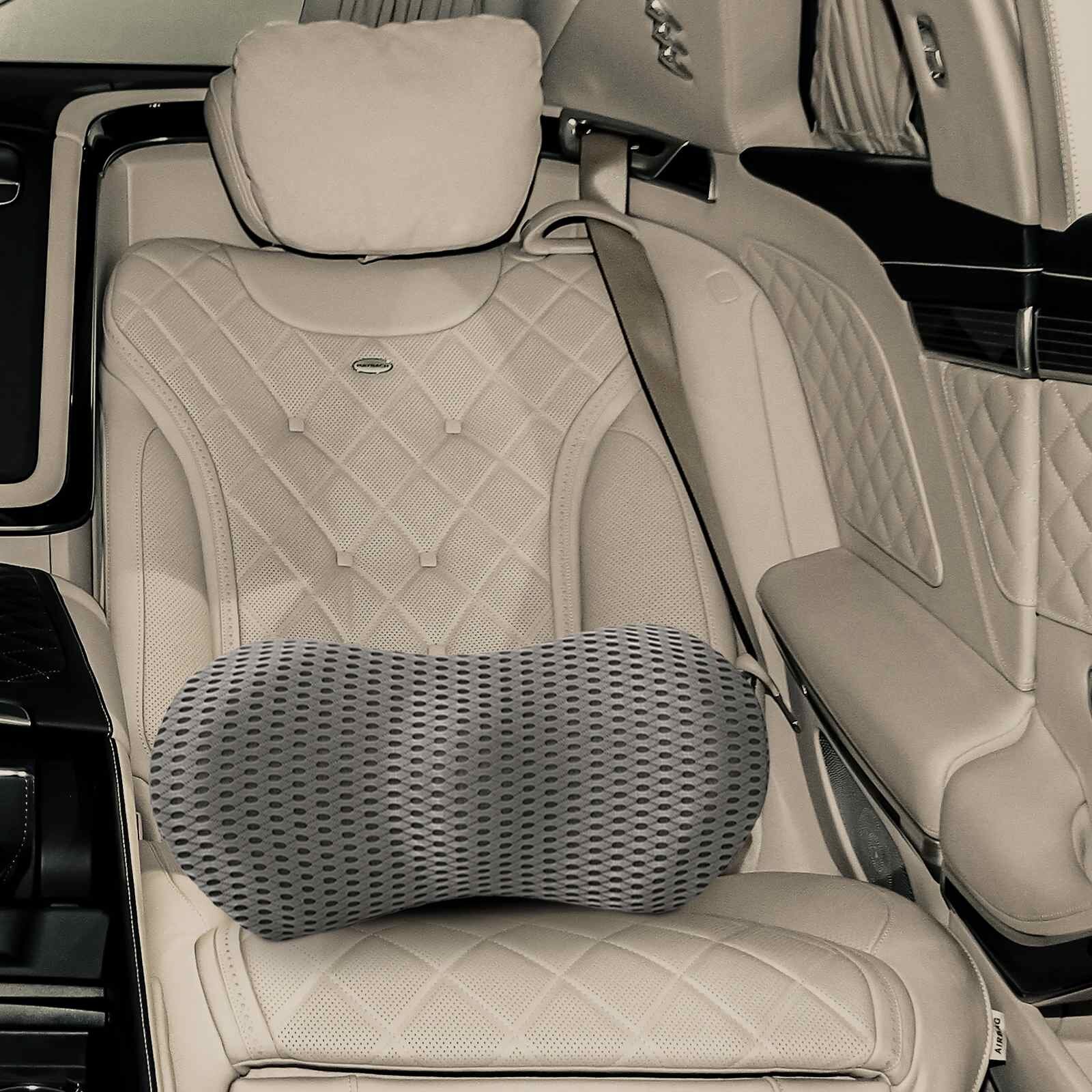 vidaXL Възглавница за гръб Сив Мемори пяна 475 x 23 x 12 см