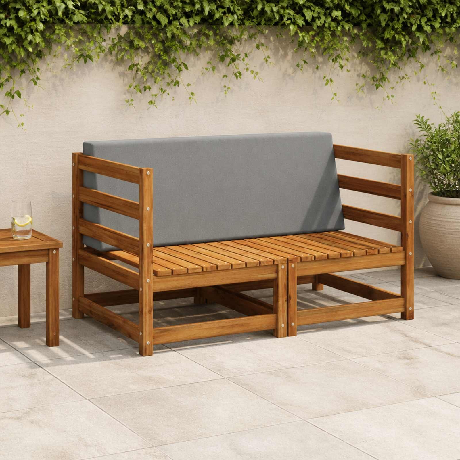 vidaXL Възглавница за гръб SOEST 100% полиестер Сиво 120 x 20 x 40 cm