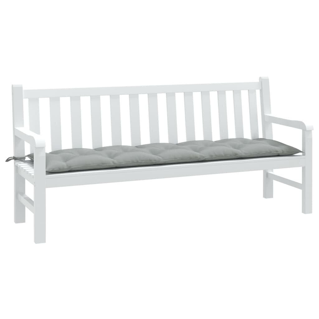 vidaXL Възглавница за градинска пейка меланж светлосиви 180x50x7 см