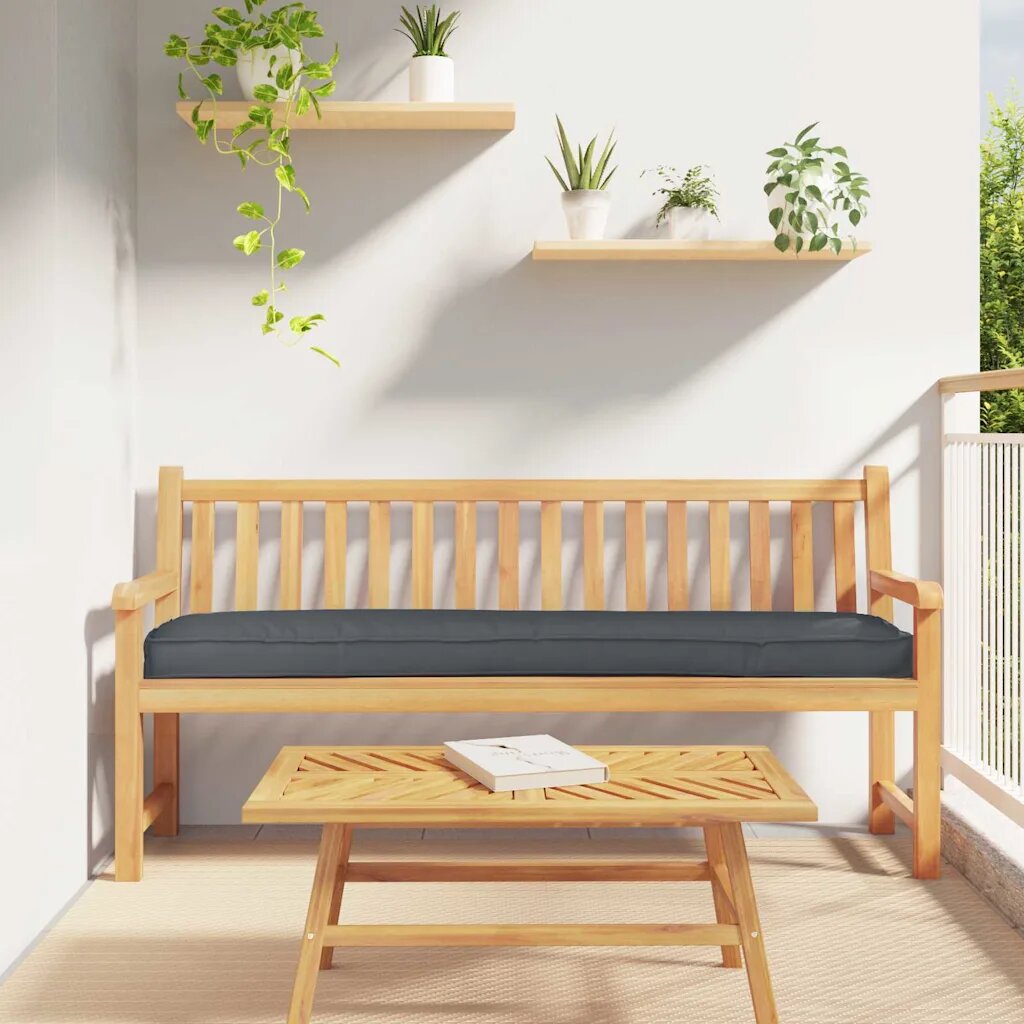 vidaXL Възглавница за палети Антрацит 200 x 40 x 8 см Оксфордска тъкан