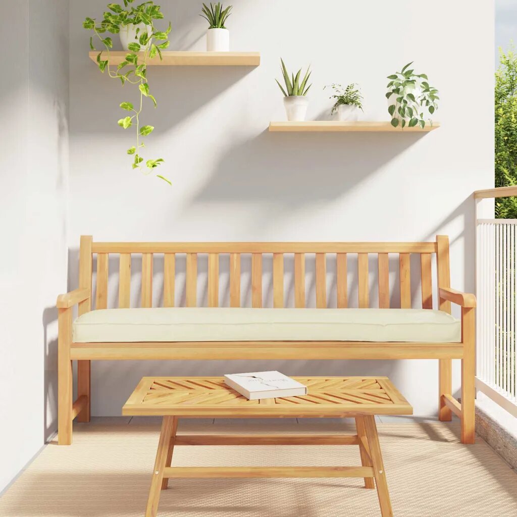 vidaXL Възглавница за палети Крем 200 x 40 x 8 см Оксфордска тъкан