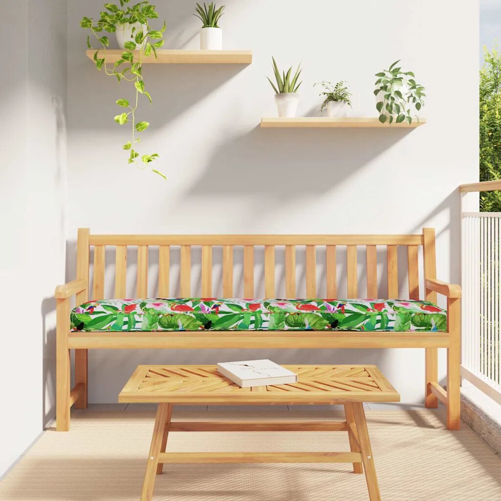 vidaXL Възглавница за палети Тропическа джунгла 200 x 40 x 8 см