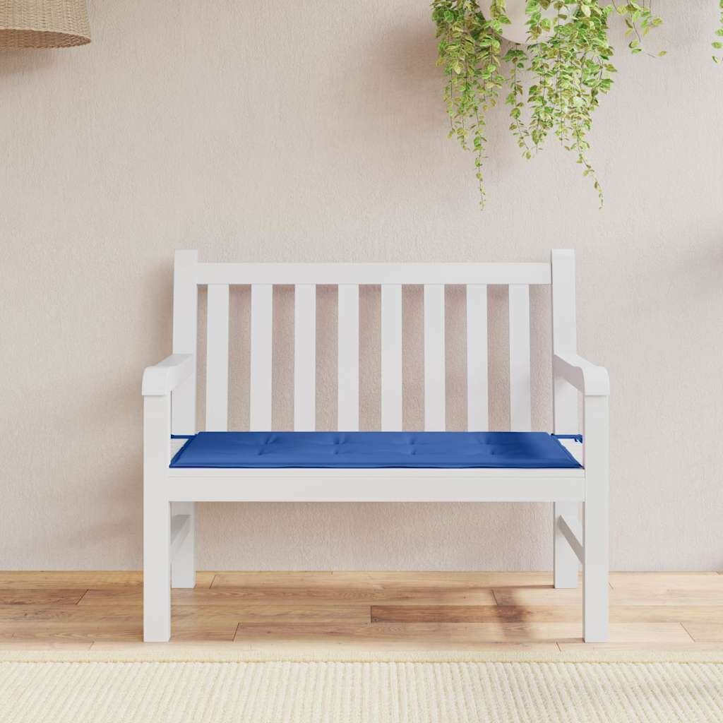 vidaXL Възглавница за пейка кралско синьо 100x50x3 см Оксфорд плат