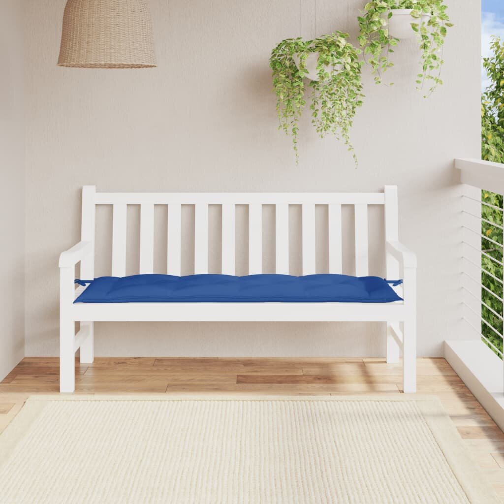 vidaXL Възглавница за пейка кралско синьо 150x50x7 см Оксфорд плат
