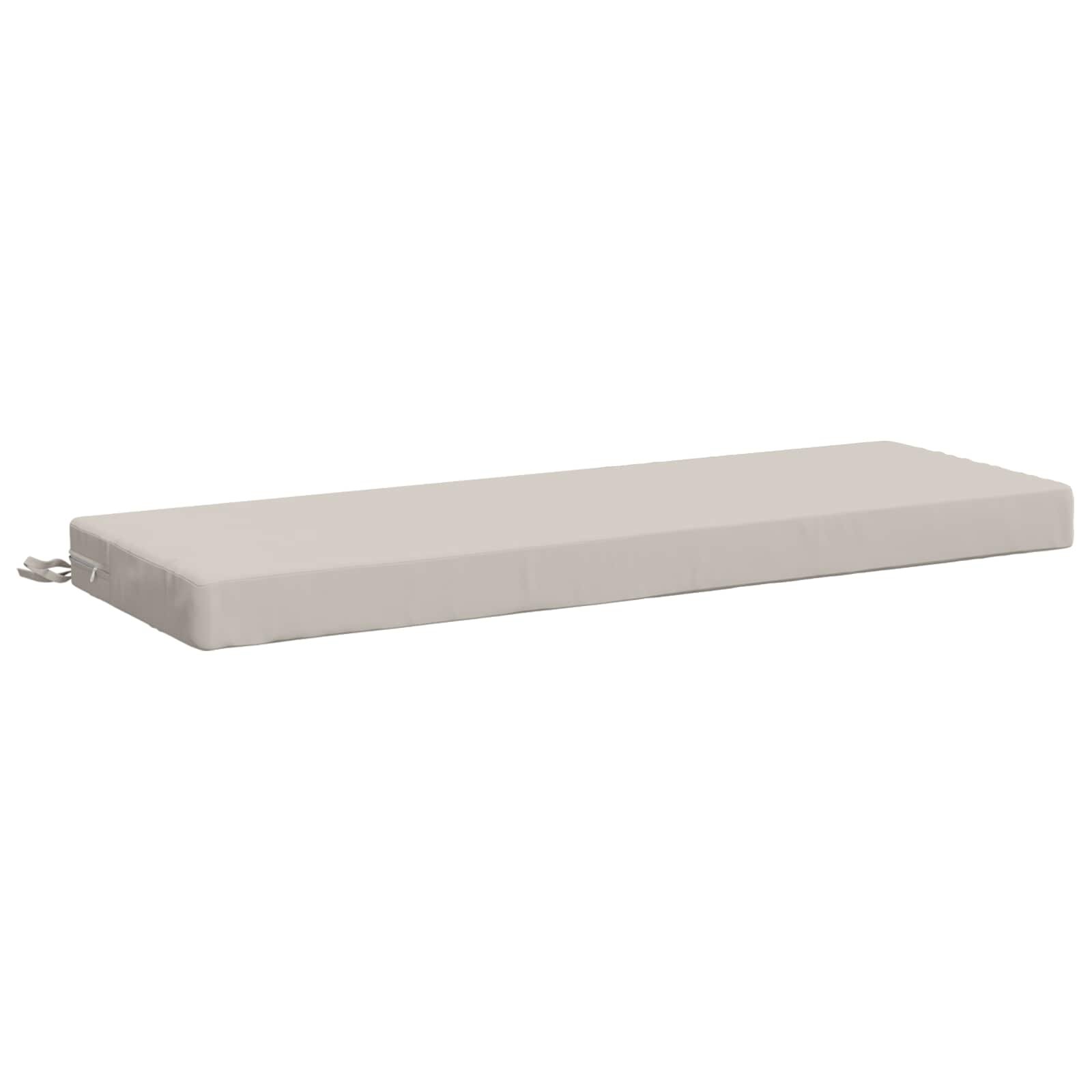 vidaXL Възглавница за пейка SOEST 100% полиестер Бяло 120 x 40 x 8 см