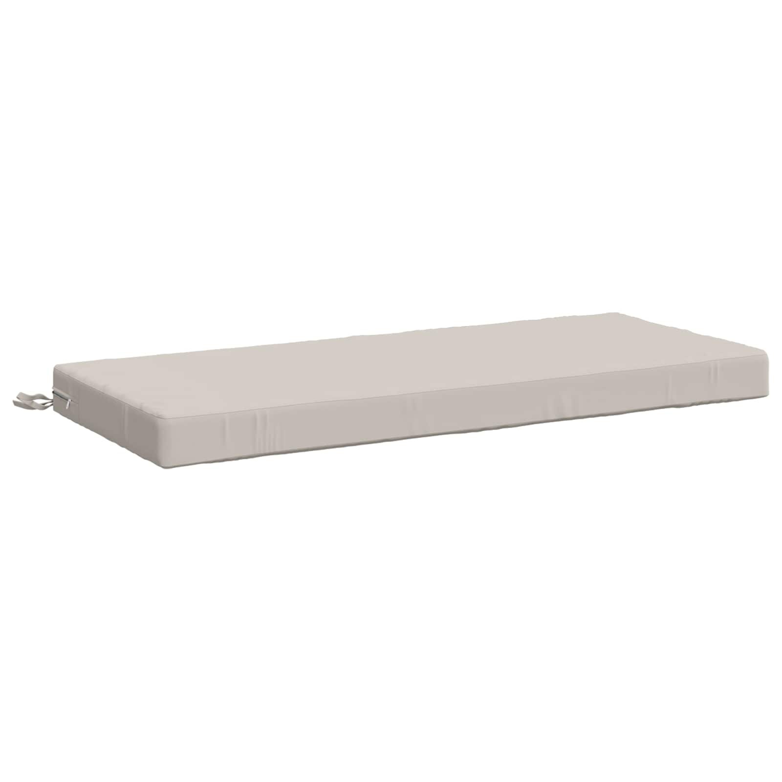 vidaXL Възглавница за пейка SOEST 100% полиестер Бяло 120 x 50 x 8 см