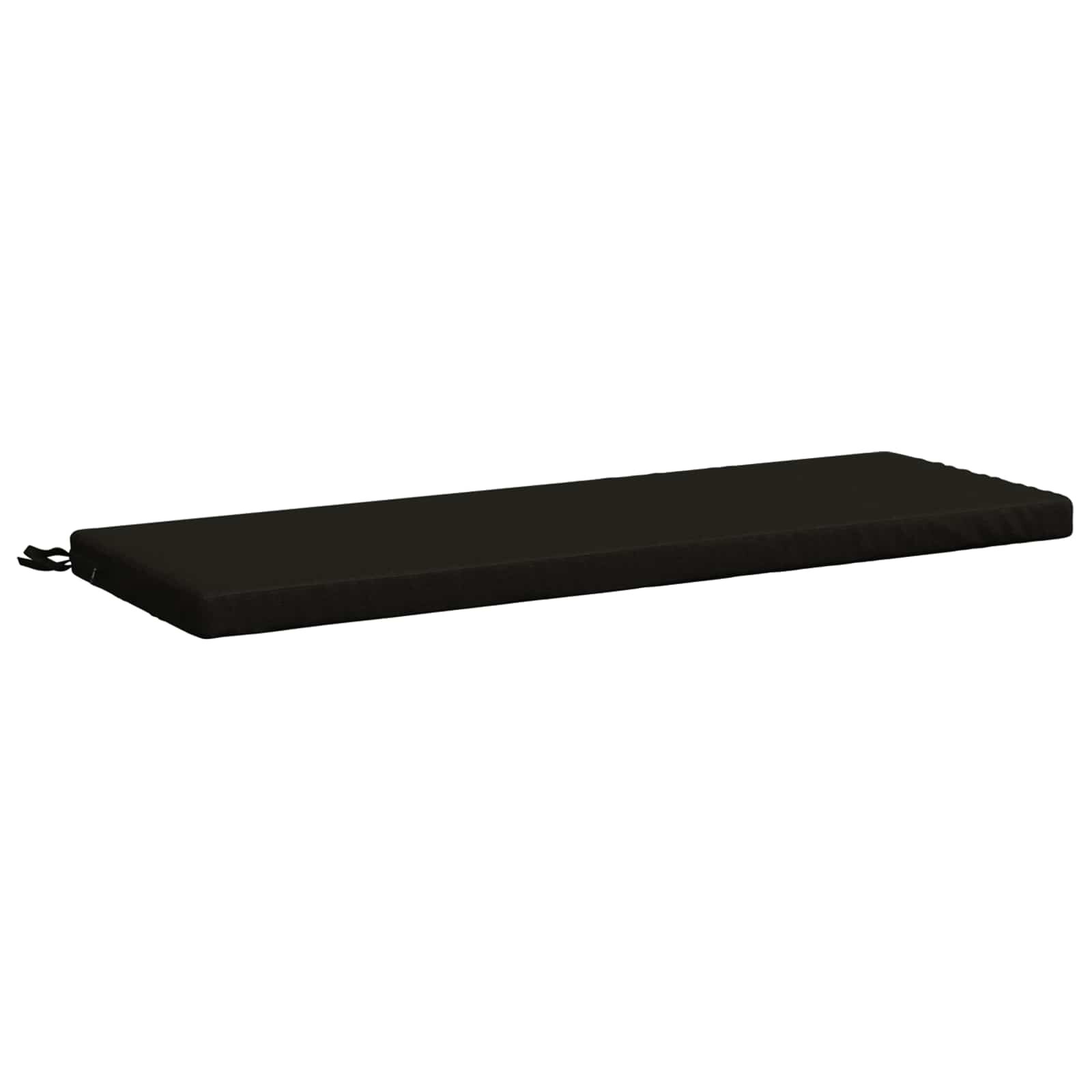 vidaXL Възглавница за пейка SOEST 100% полиестер Черно 110 x 40 x 5 см