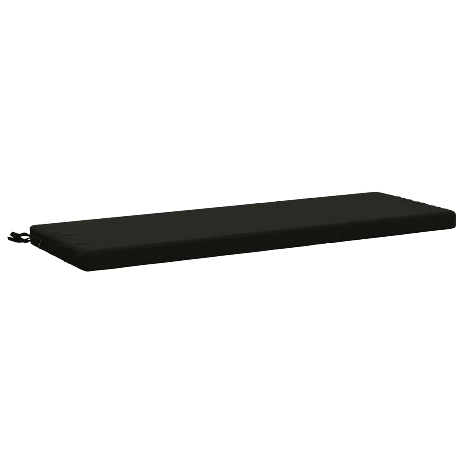 vidaXL Възглавница за пейка SOEST 100% полиестер Черно 110 x 40 x 5 см