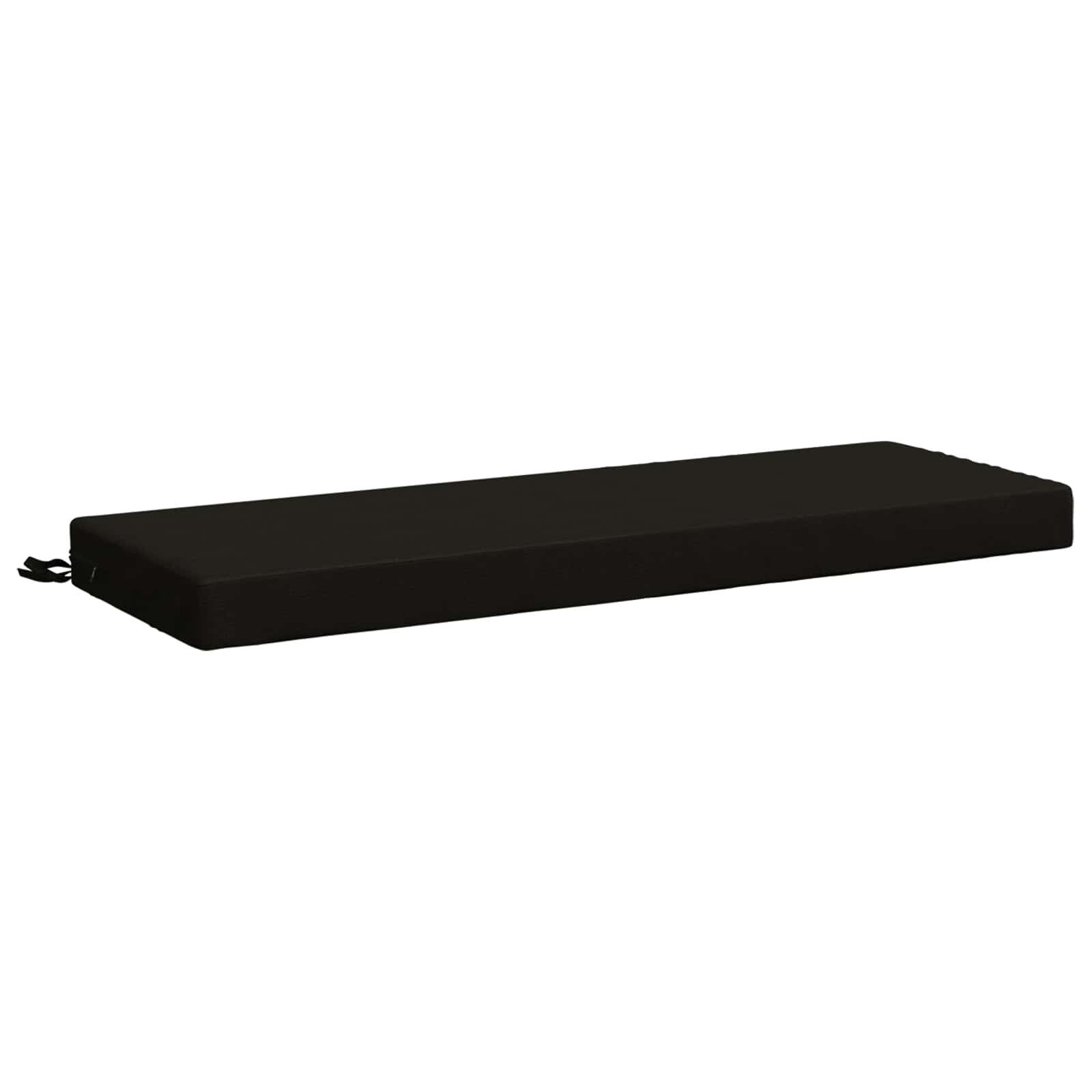vidaXL Възглавница за пейка SOEST 100% полиестер Черно 120 x 40 x 8 см
