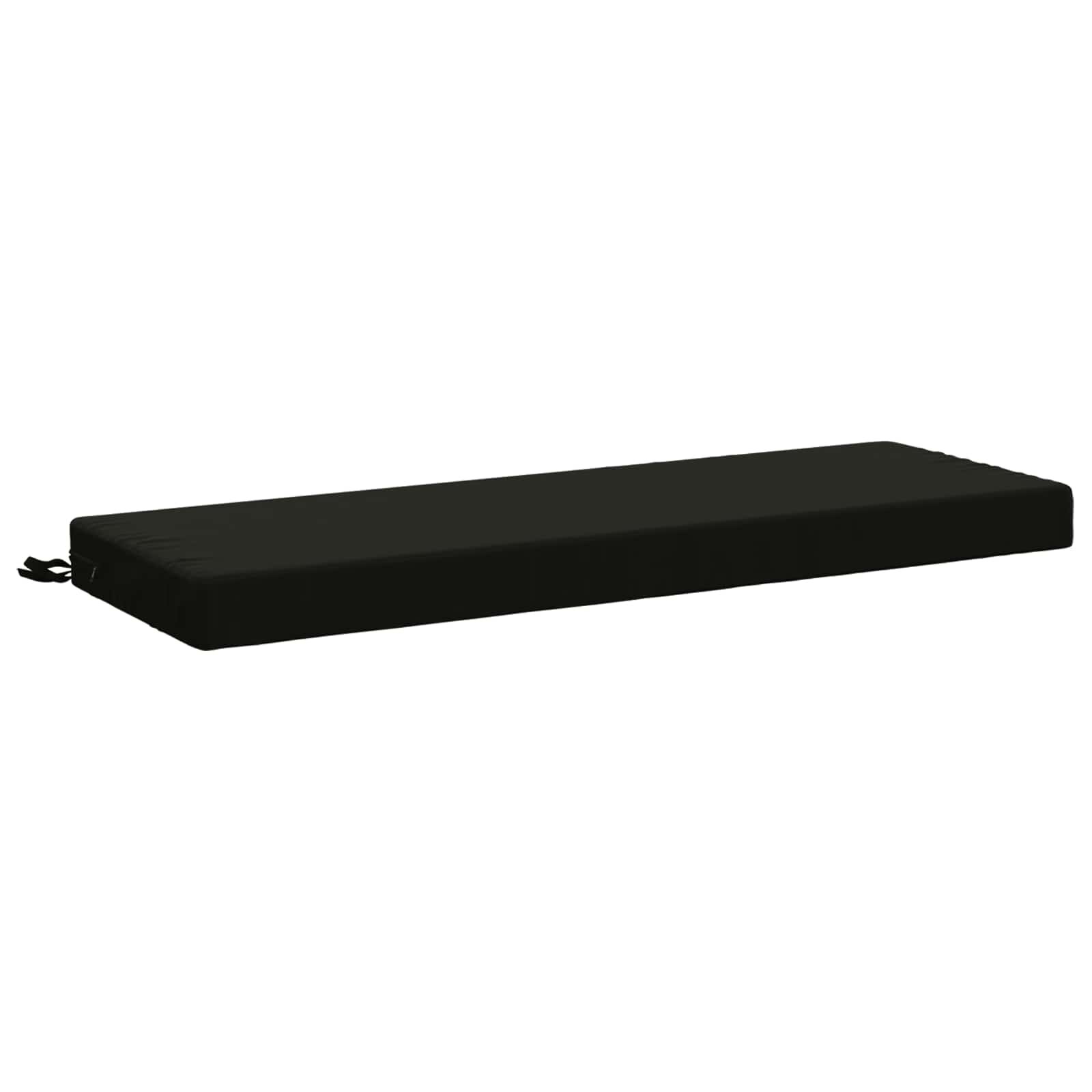 vidaXL Възглавница за пейка SOEST 100% полиестер Черно 120 x 40 x 8 см