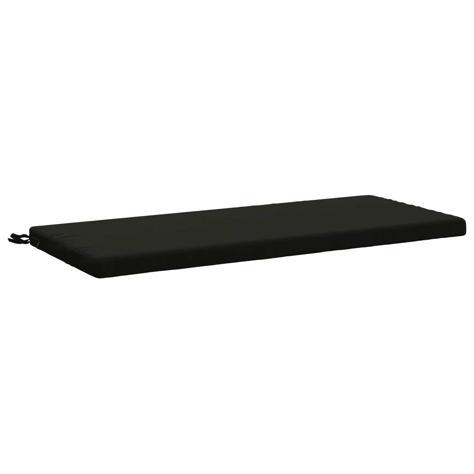 vidaXL Възглавница за пейка SOEST 100% полиестер Черно 120 x 50 x 5 см