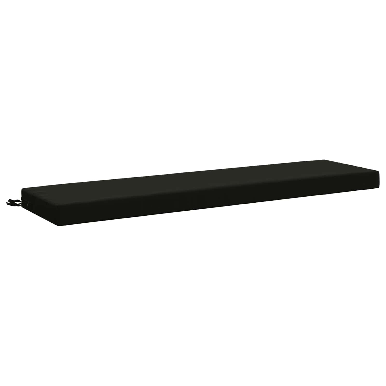 vidaXL Възглавница за пейка SOEST 100% полиестер Черно 140 x 40 x 8 см