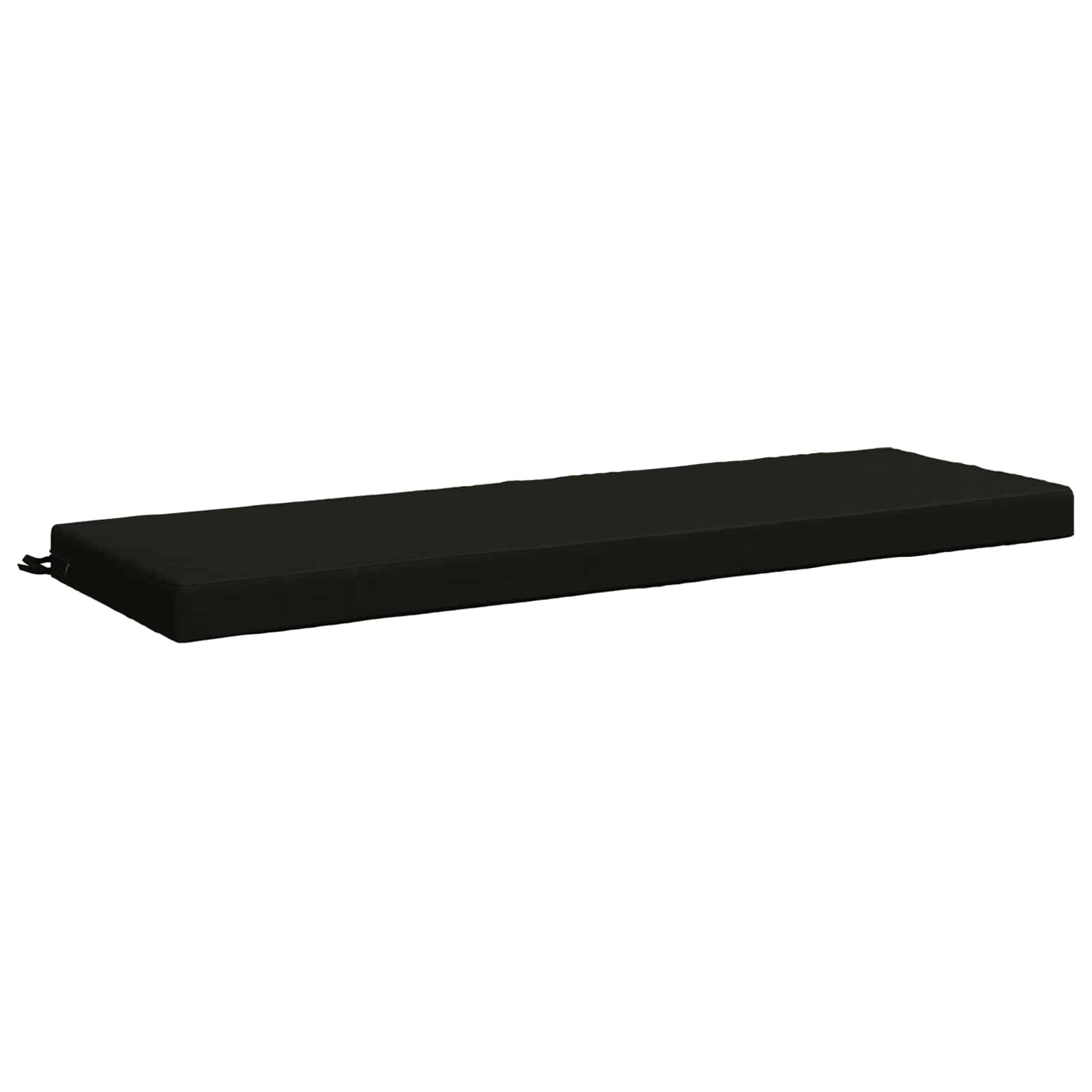 vidaXL Възглавница за пейка SOEST 100% полиестер Черно 150 x 50 x 8 см