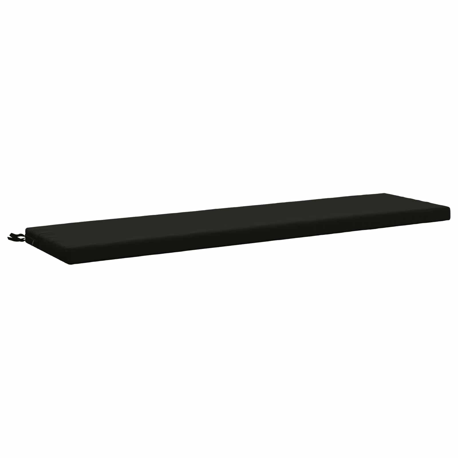 vidaXL Възглавница за пейка SOEST 100% полиестер Черно 160 x 40 x 5 см