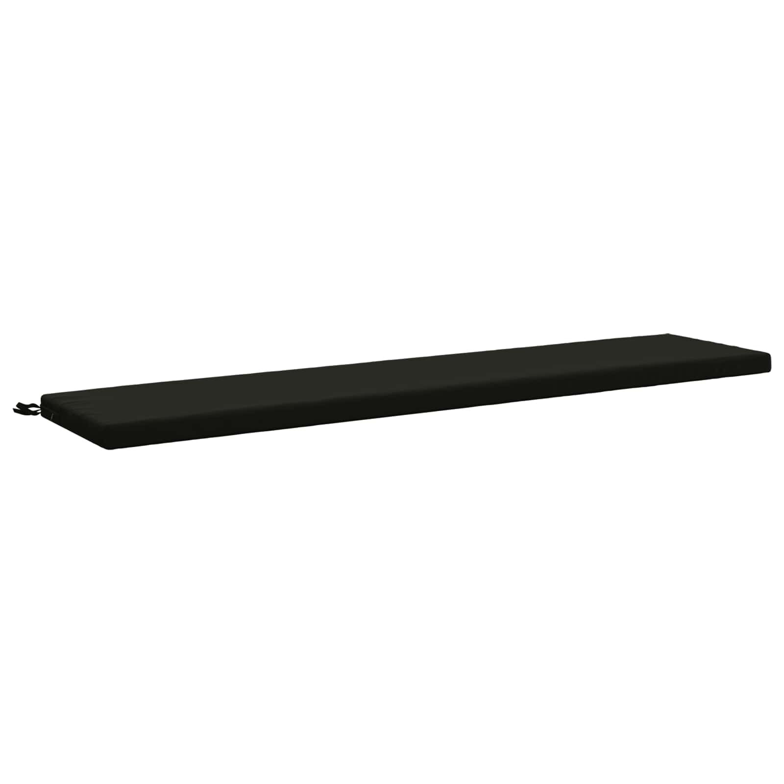 vidaXL Възглавница за пейка SOEST 100% полиестер Черно 180 x 40 x 5 см