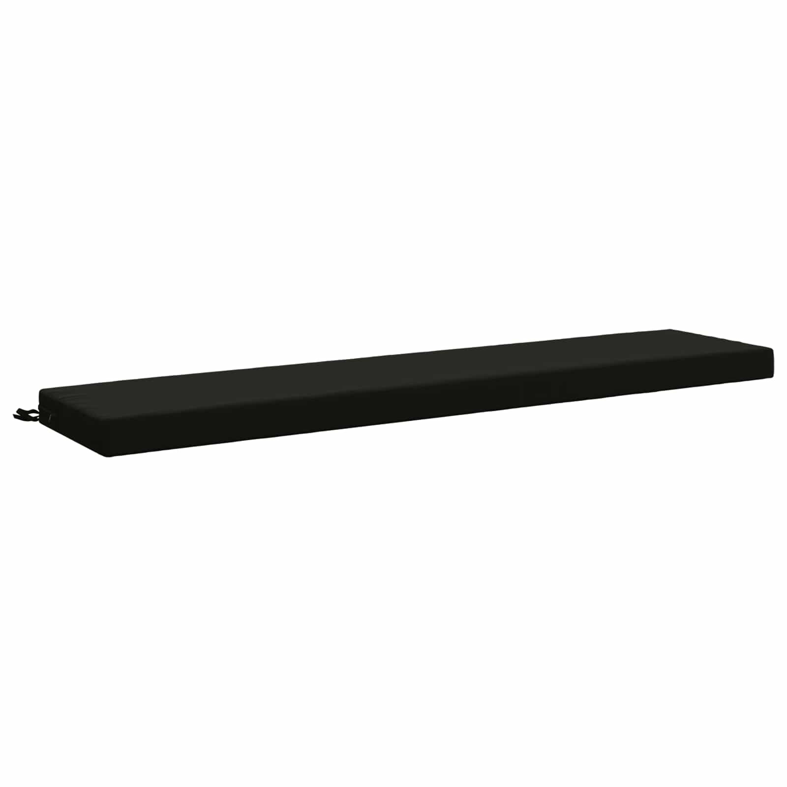 vidaXL Възглавница за пейка SOEST 100% полиестер Черно 180 x 40 x 8 см