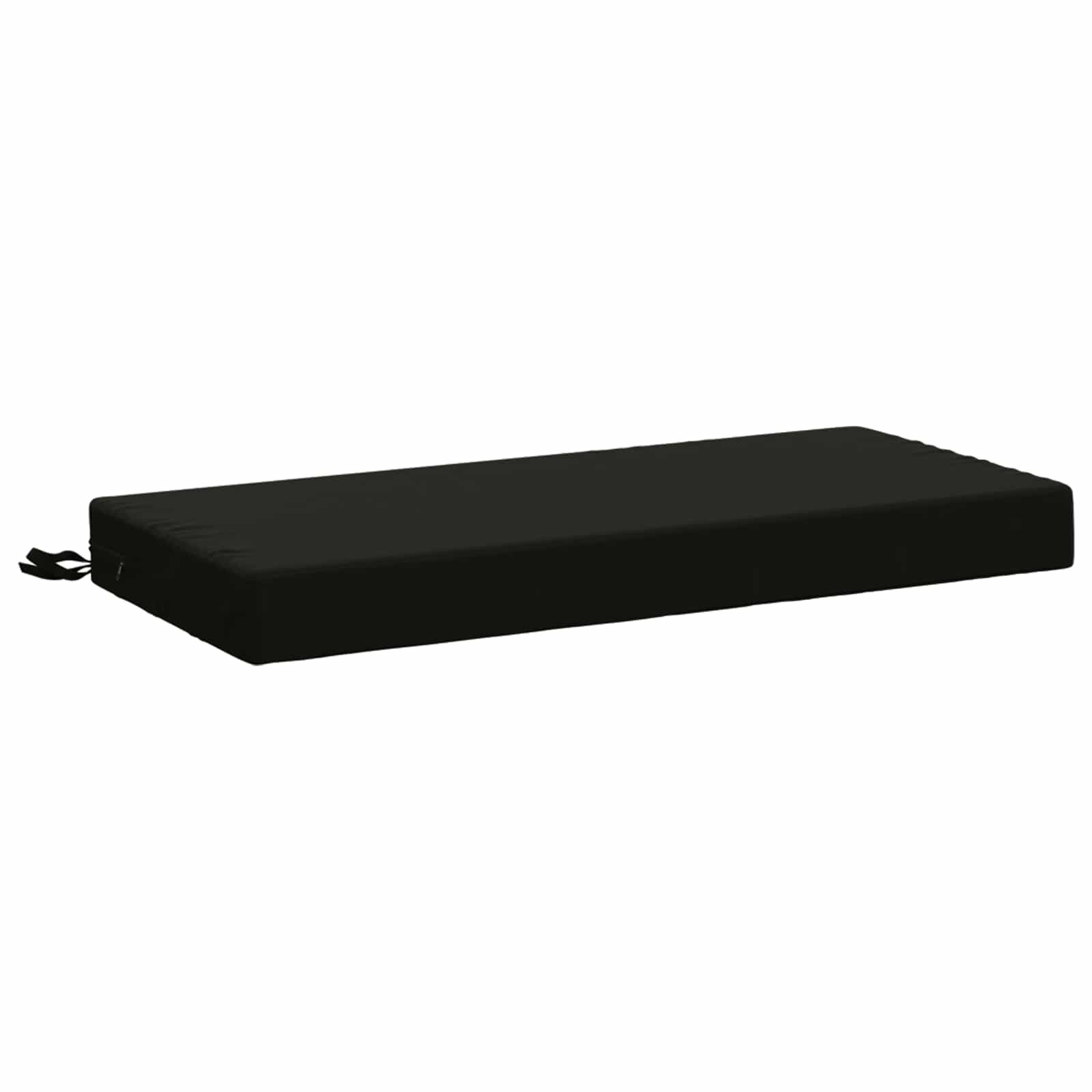 vidaXL Възглавница за пейка SOEST 100% полиестер Черно 80 x 40 x 8 cm
