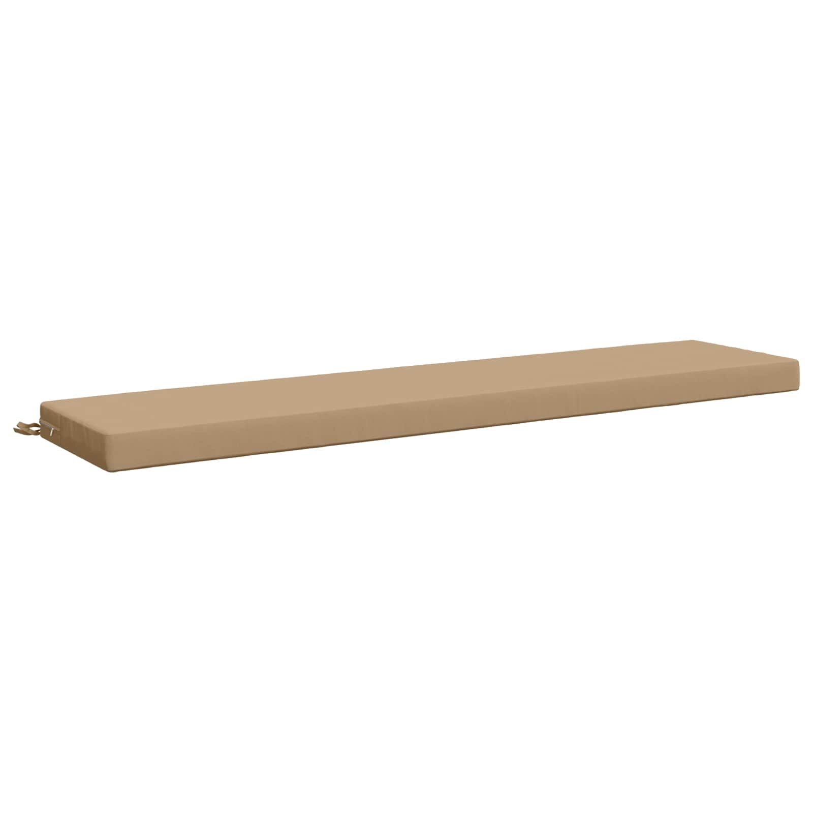 vidaXL Възглавница за пейка SOEST 100% полиестер Пясък 200 x 40 x 8 см