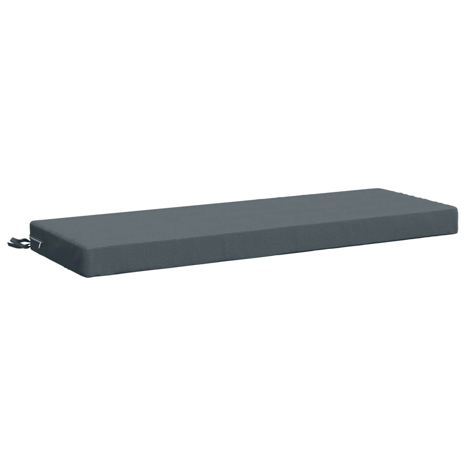 vidaXL Възглавница за пейка SOEST 100% полиестер Синьо 110 x 40 x 8 см